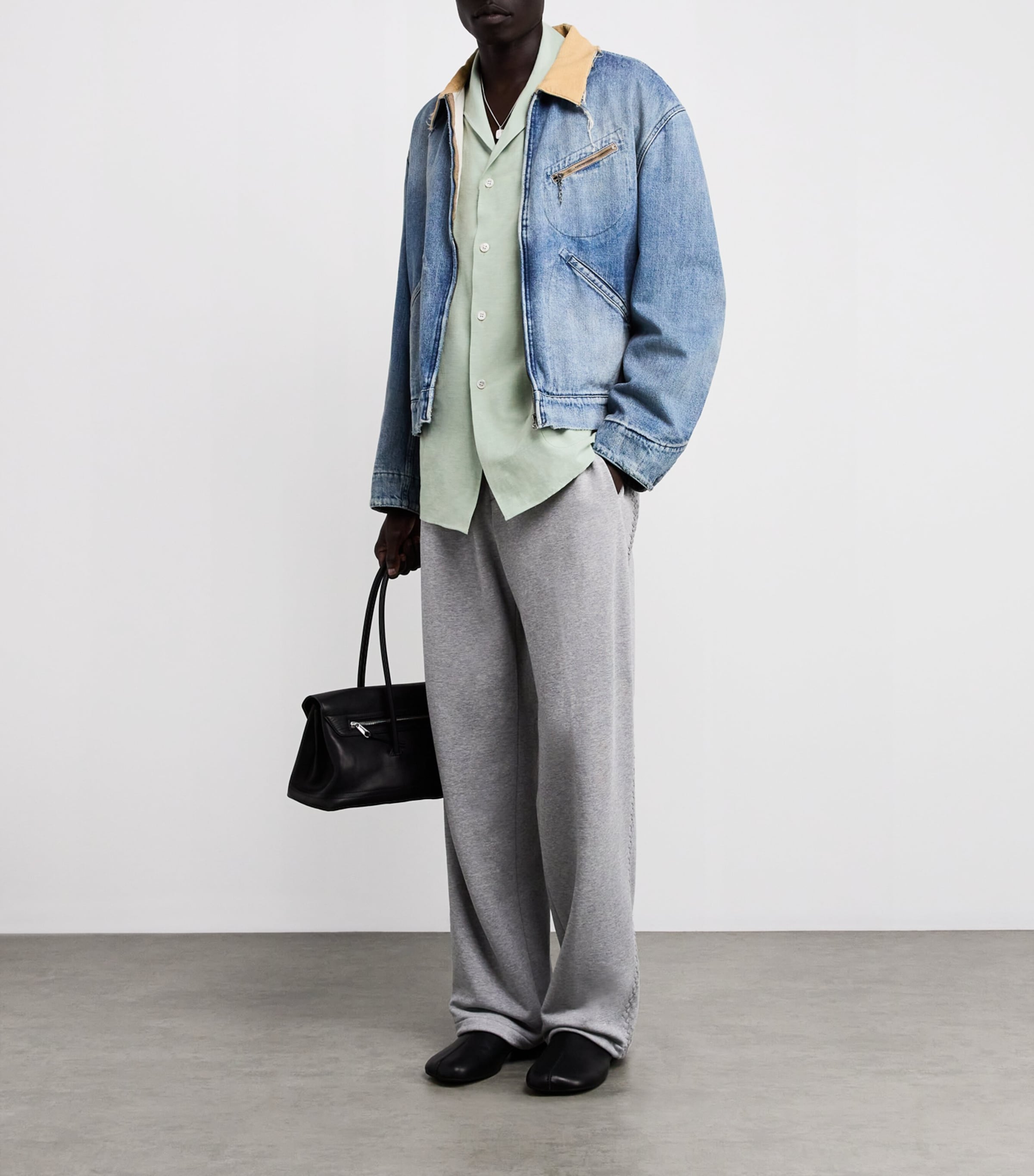 Maison Margiela Green Linen-Blend Short-Sleeve Shirt | Harrods SA