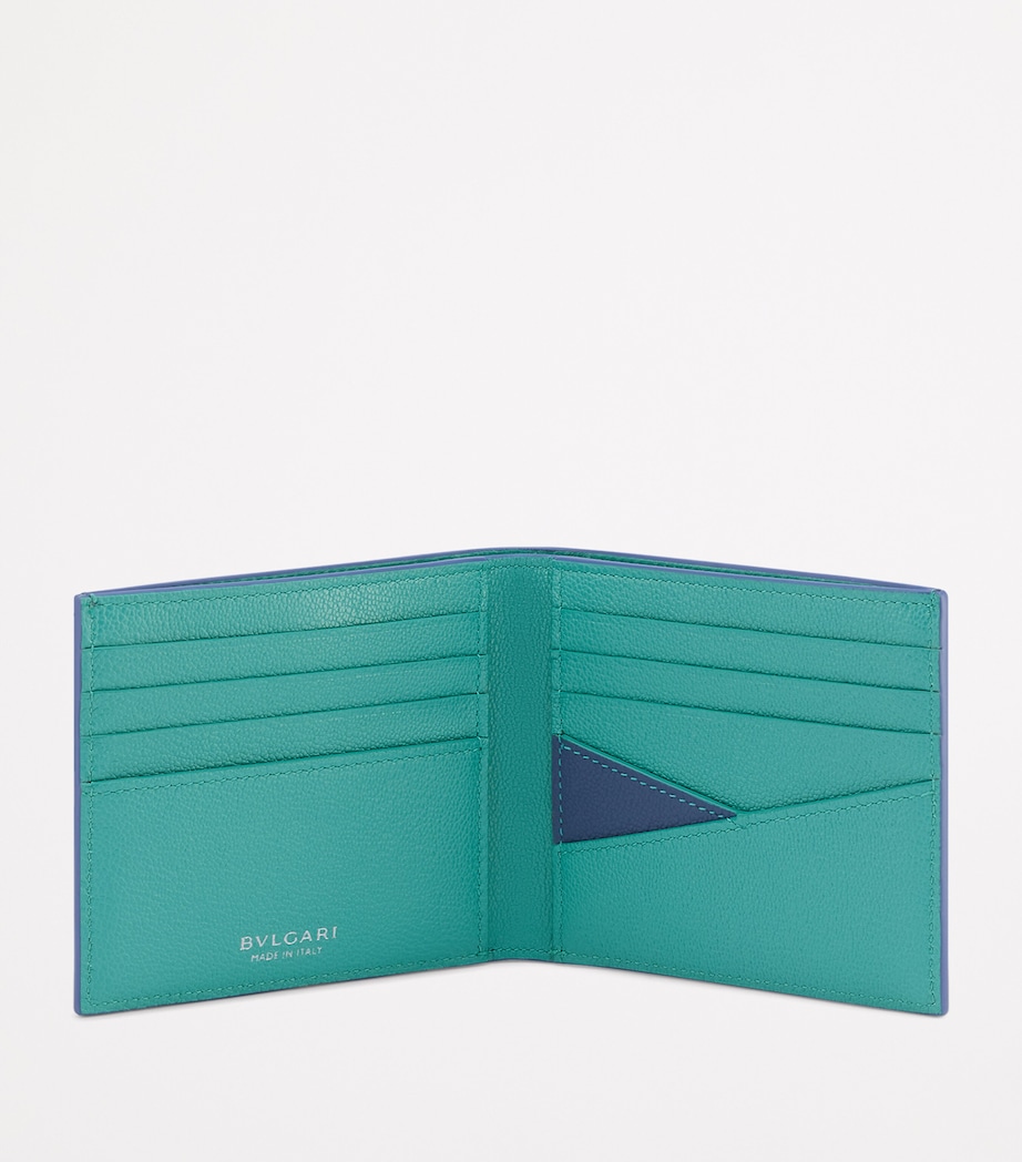 Leather Bifold Wallet BLUE MEDIUM Image 3