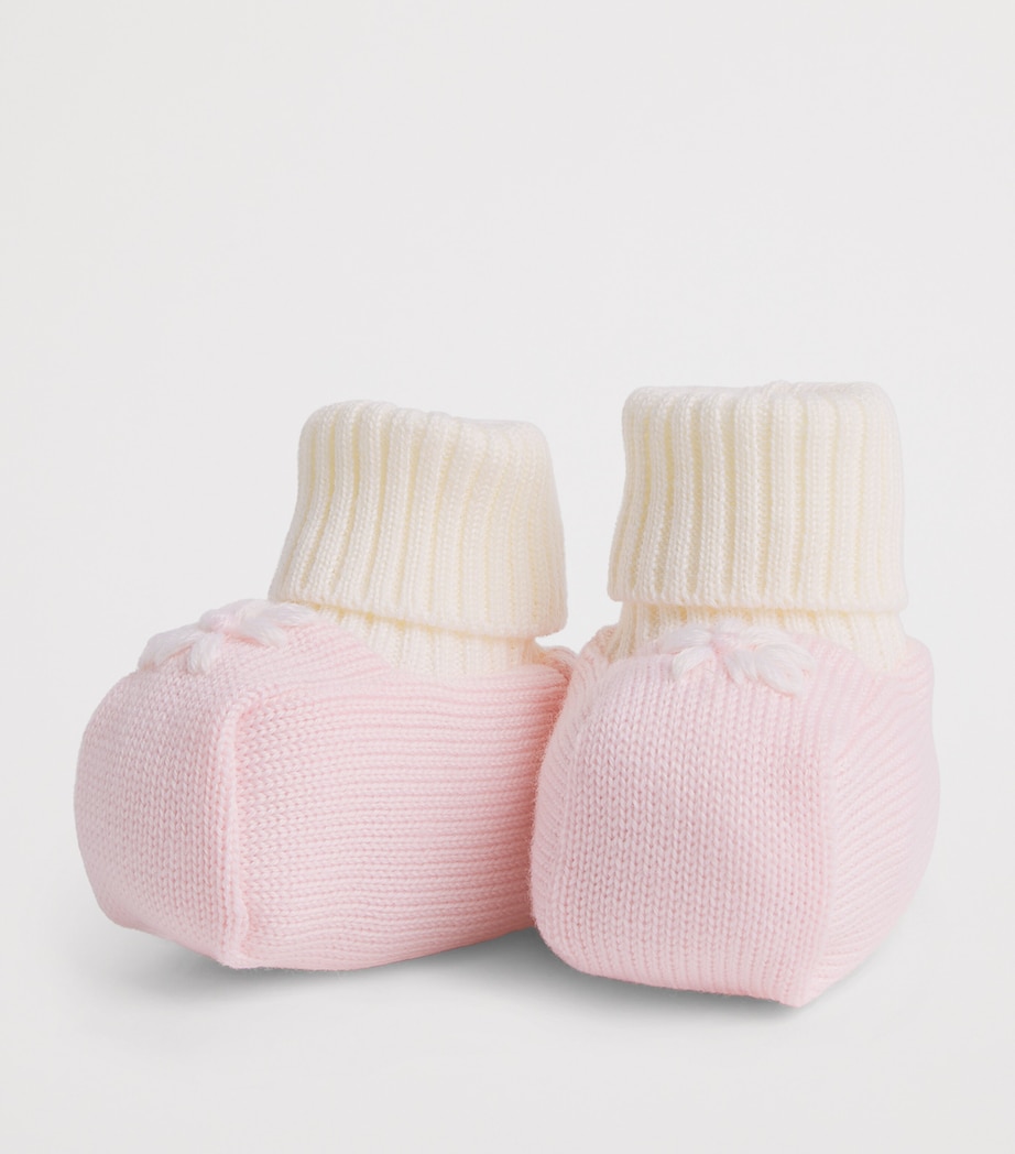 Bimbalo Wool Flower Booties Pink Image 2