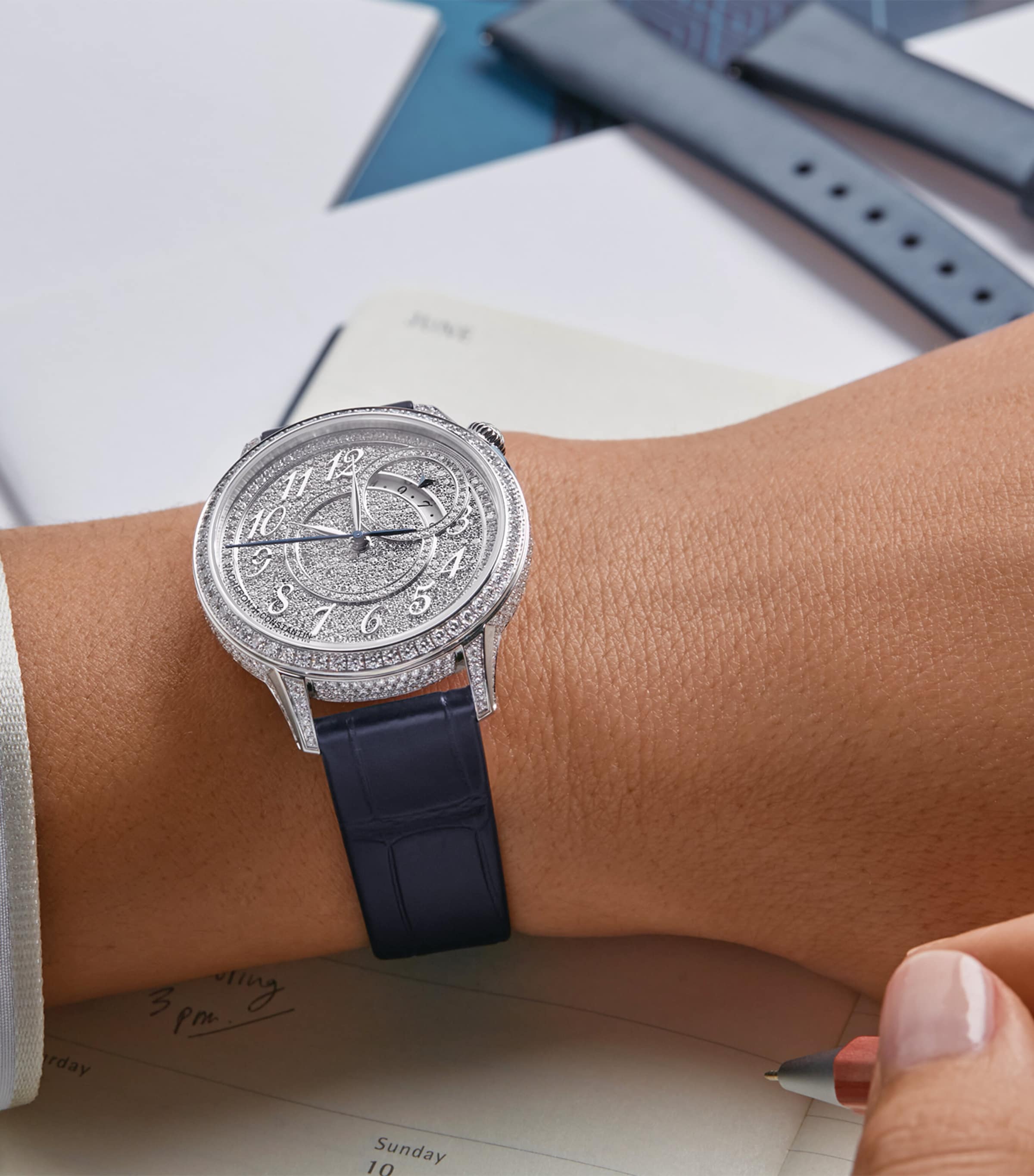 White Gold and Diamond Egérie Watch 20.8mm WHITE GOLD Image 9