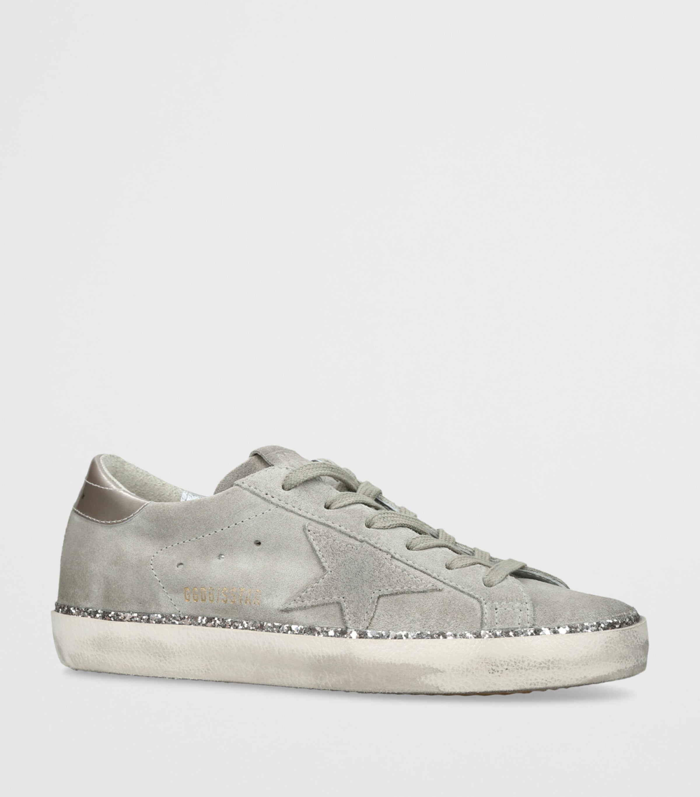 Golden Goose Womens Suede Super Star Sneakers Taupe Comb Image 3