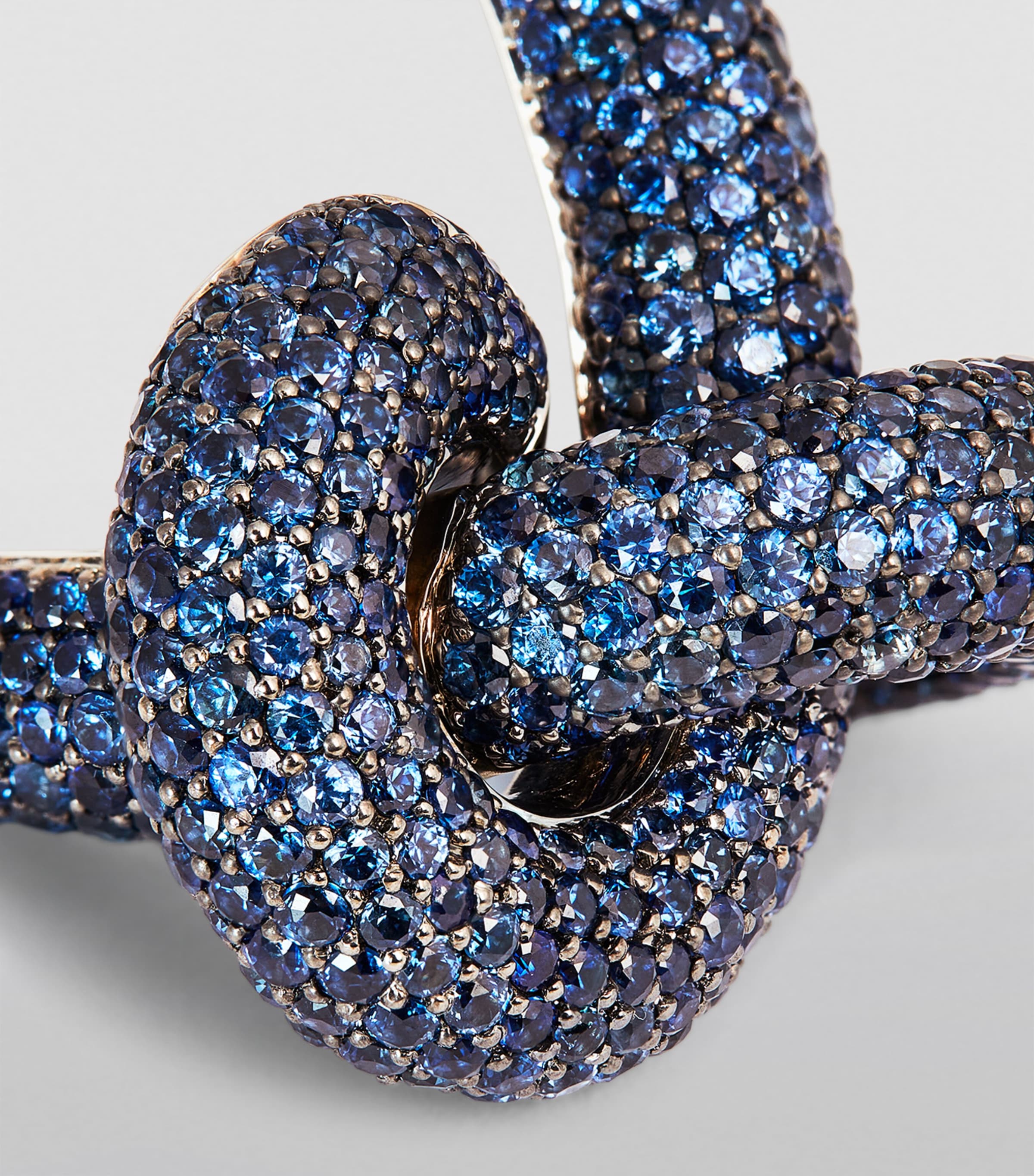 White Gold and Sapphire The Legacy Knot Ring (Size 53) WHITE GOLD Image 6