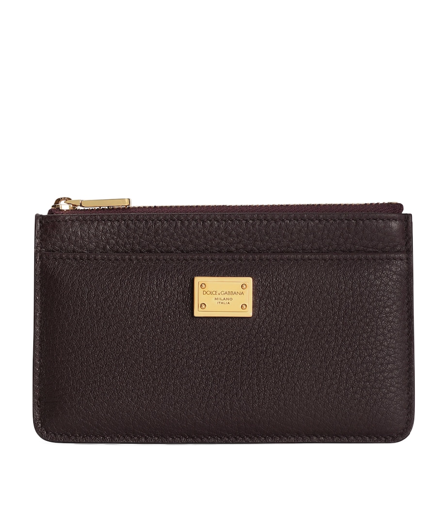 Dolce&Gabbana Leather Zipped Card Holder Wine Image 1