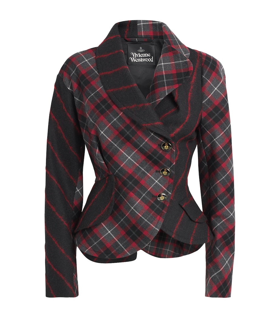Vivienne Westwood Womens Wool Stormy Blazer Charcoal/red Image 1