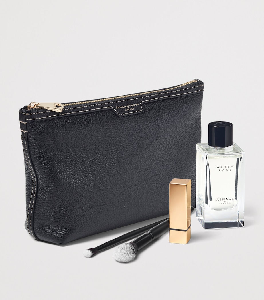 Aspinal Of London Leather Hudson Toiletry Bag Black Image 3