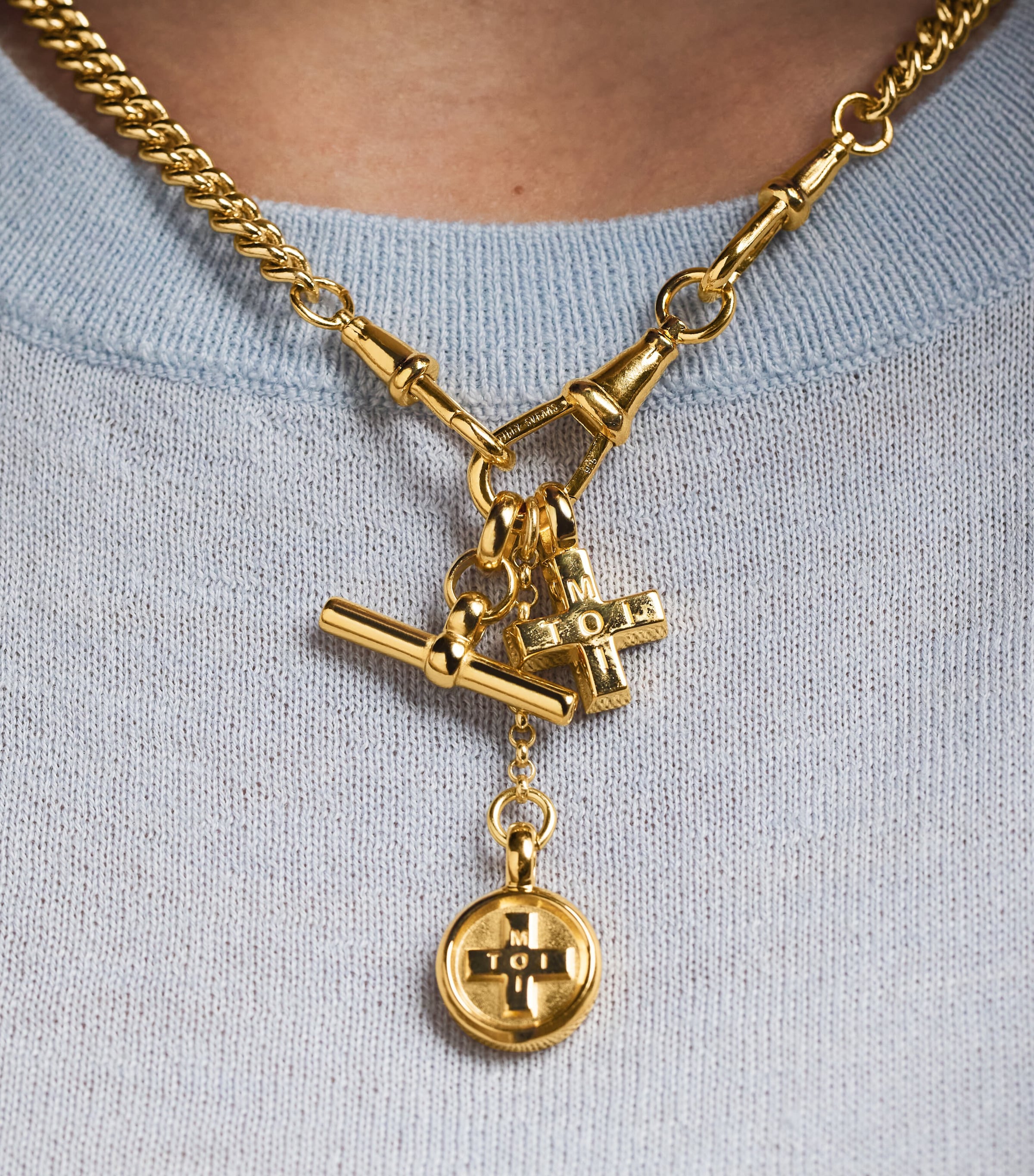 TILLY SVEAAS Gold-Plated Moi + Toi Cluster Necklace Gold Image 2