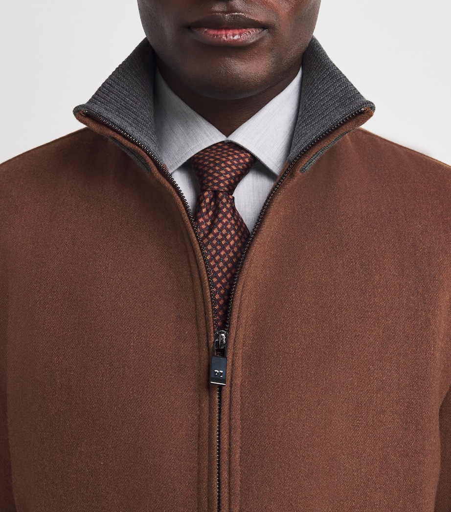 Wool-Blend Bomber Jacket 42 BROWN Image 6