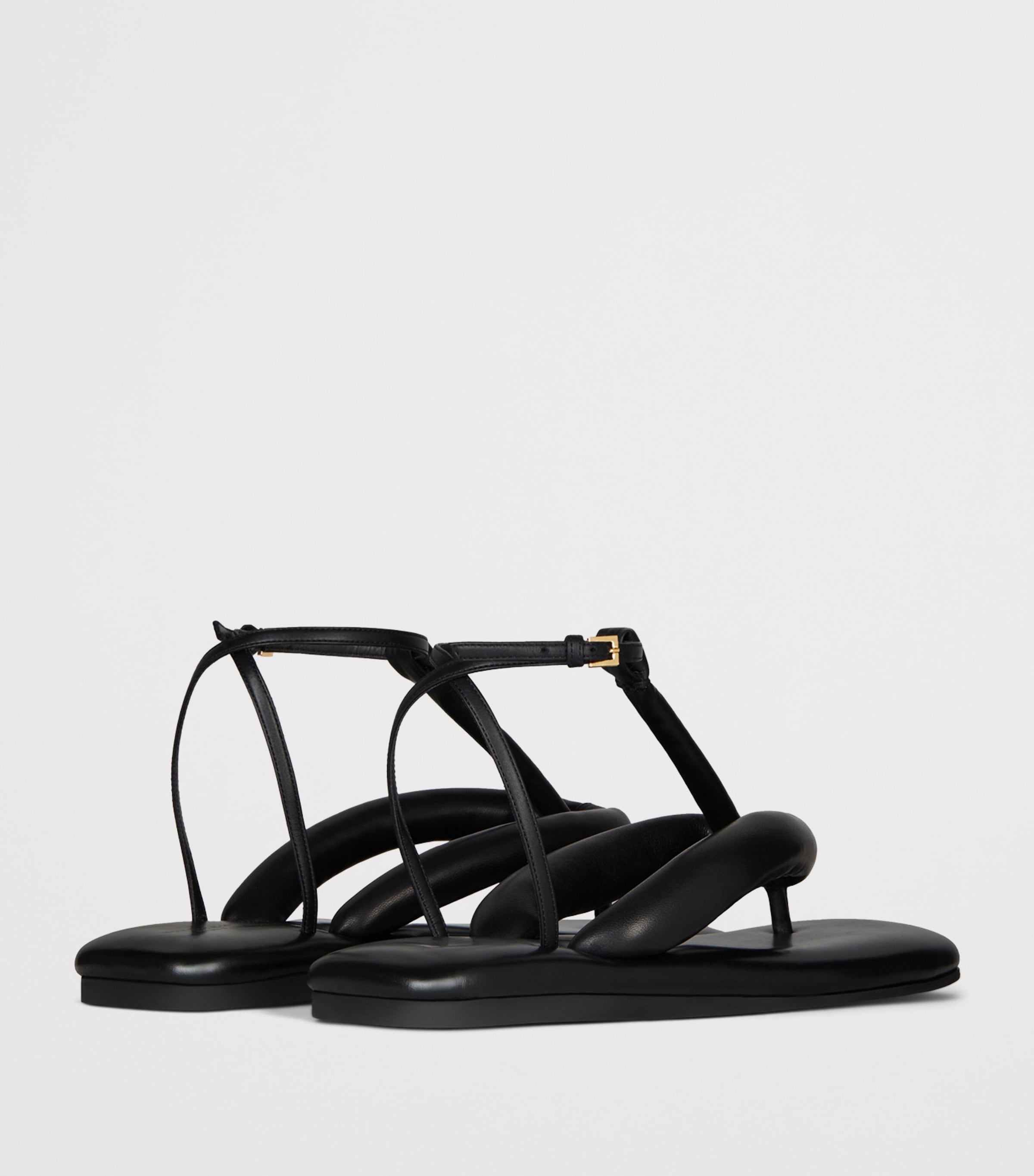 Givenchy Calfskin Boudoir Thong Sandals. Black Image 5