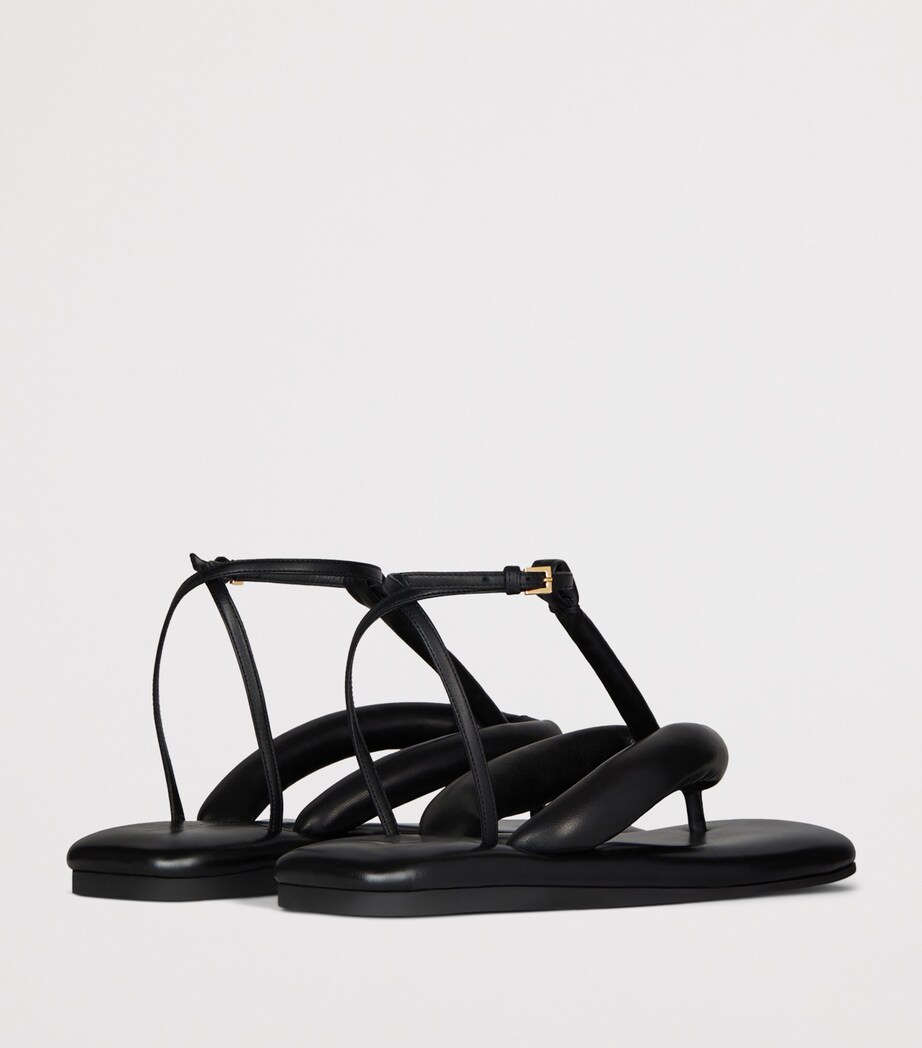 Givenchy Calfskin Boudoir Thong Sandals. Black Image 5