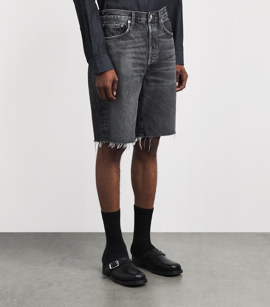 AGOLDE Mens Denim Anson Shorts Clipvdk Wsh Blk Image 4