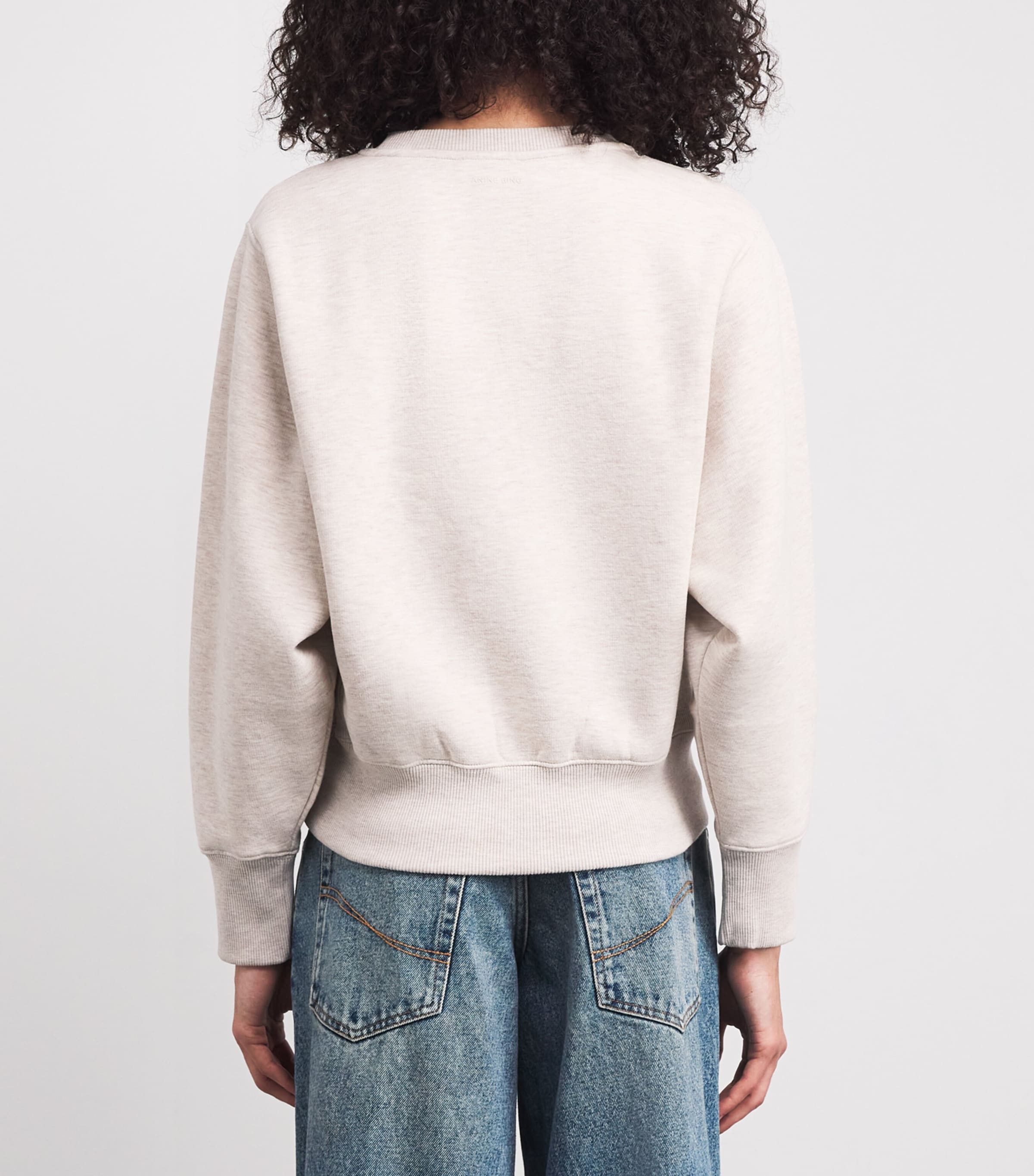 Harry Shrunken Sweatshirt  OATMEAL MELANGE Image 4