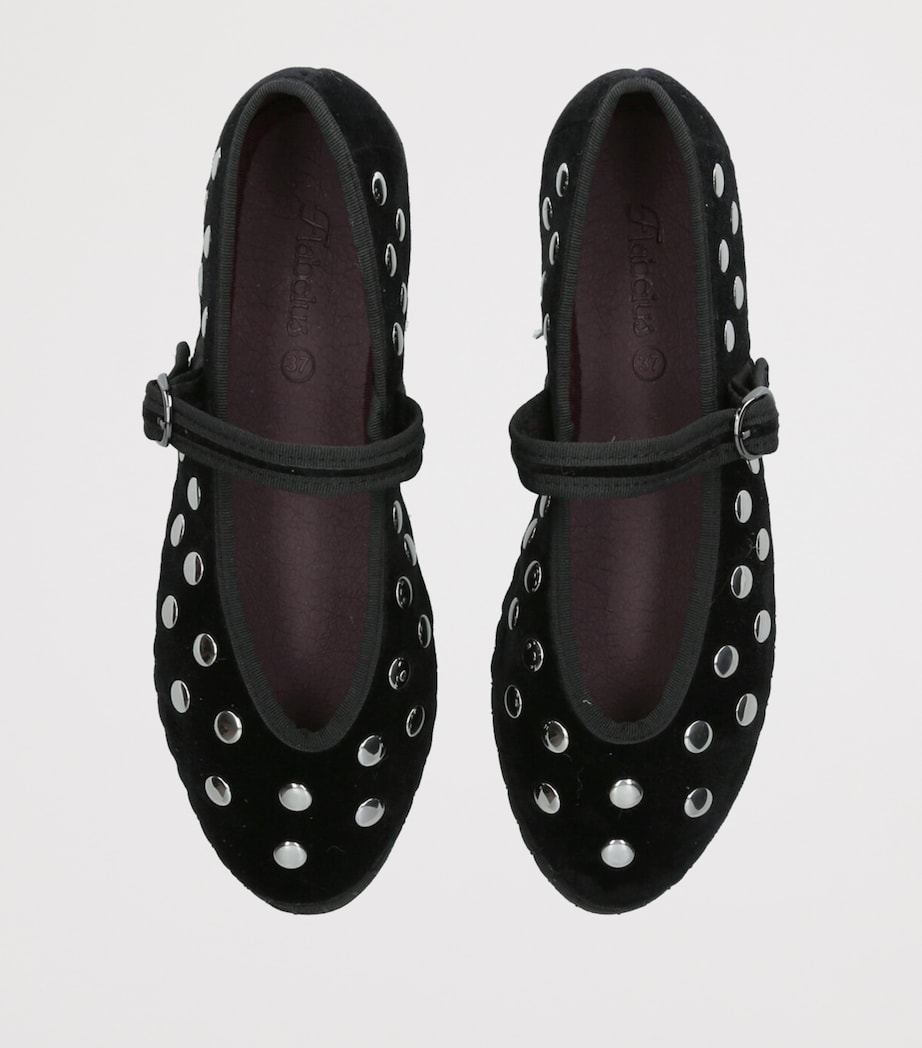 Flabelus Embellished Mae Mary Janes Black Image 4