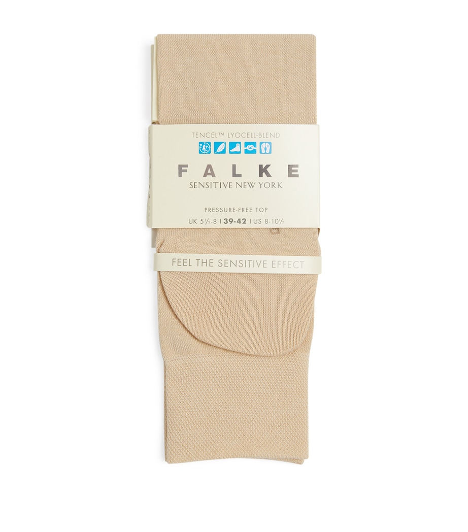 Falke Womens Sensitive London Knee-High Socks Sand Mel Image 1