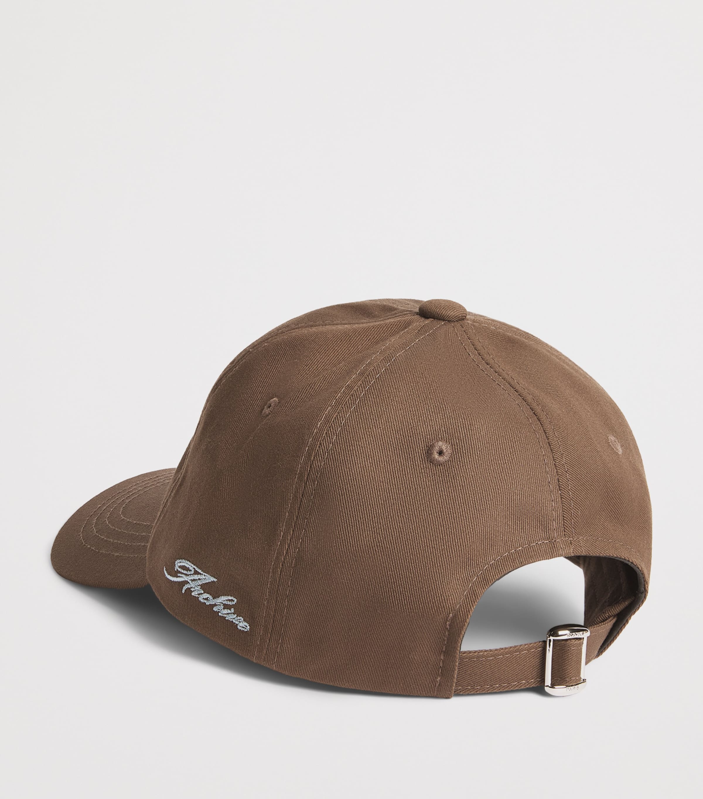 System Cotton Embroidered Logo Cap Brown Image 3
