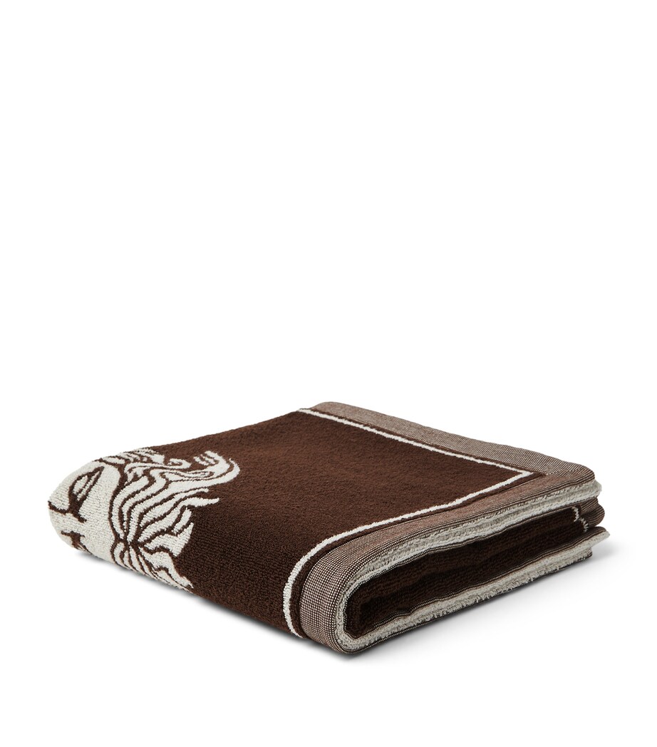 Versace Medusa Towel Brown/white Image 2
