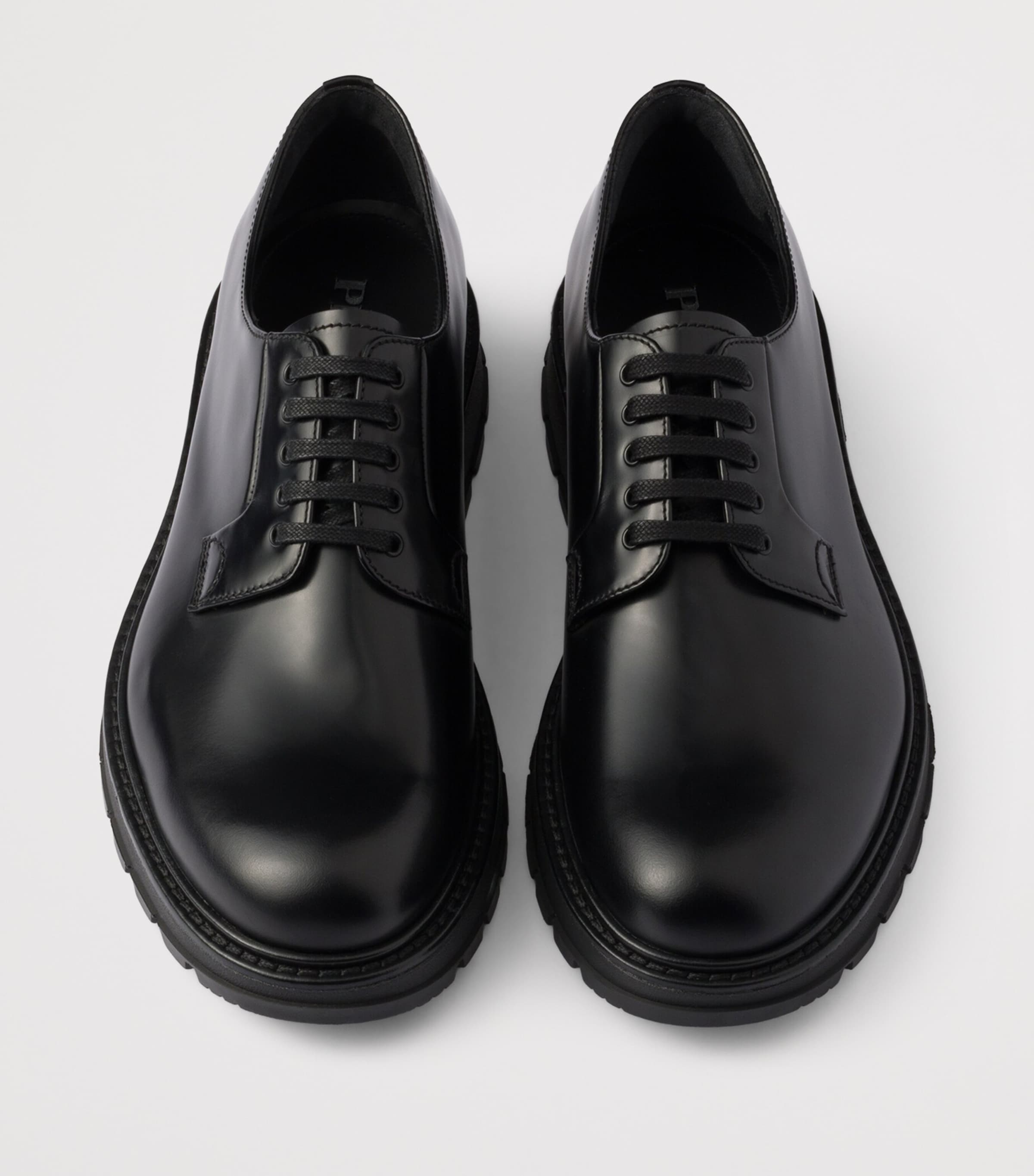 Brushed Leather Flatform Shoes F0002 Image 4