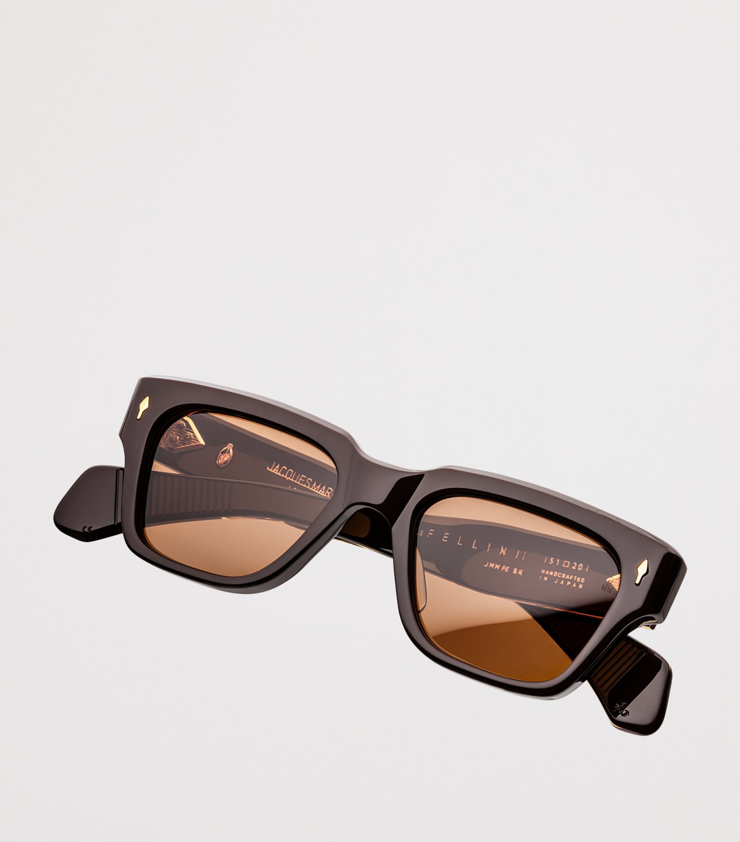 Jacques Marie Mage Acetate Fellini Sunglasses Walnut Image 3