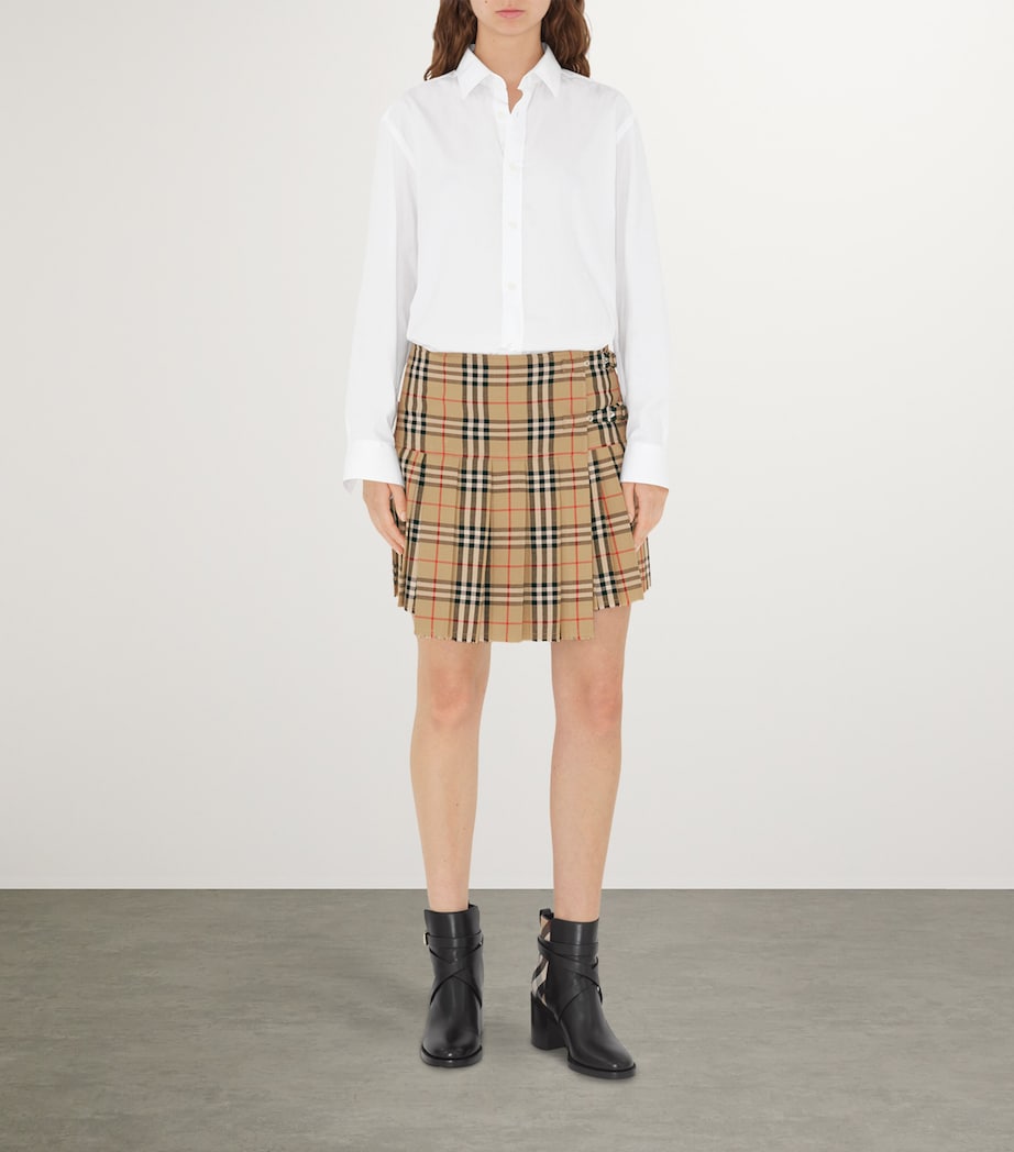 Check Ankle Boots 70 BLACK-ARCHIVE BEIGE Image 6