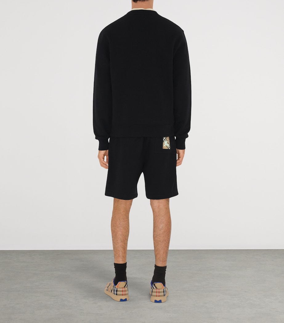 Cotton Check Logo Shorts BLACK Image 4