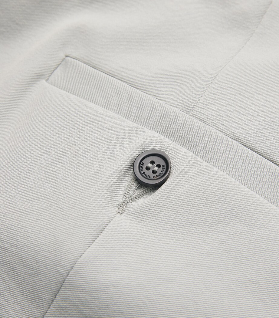 Cuff-Detail Tailored Trousers 02-GREY Image 5