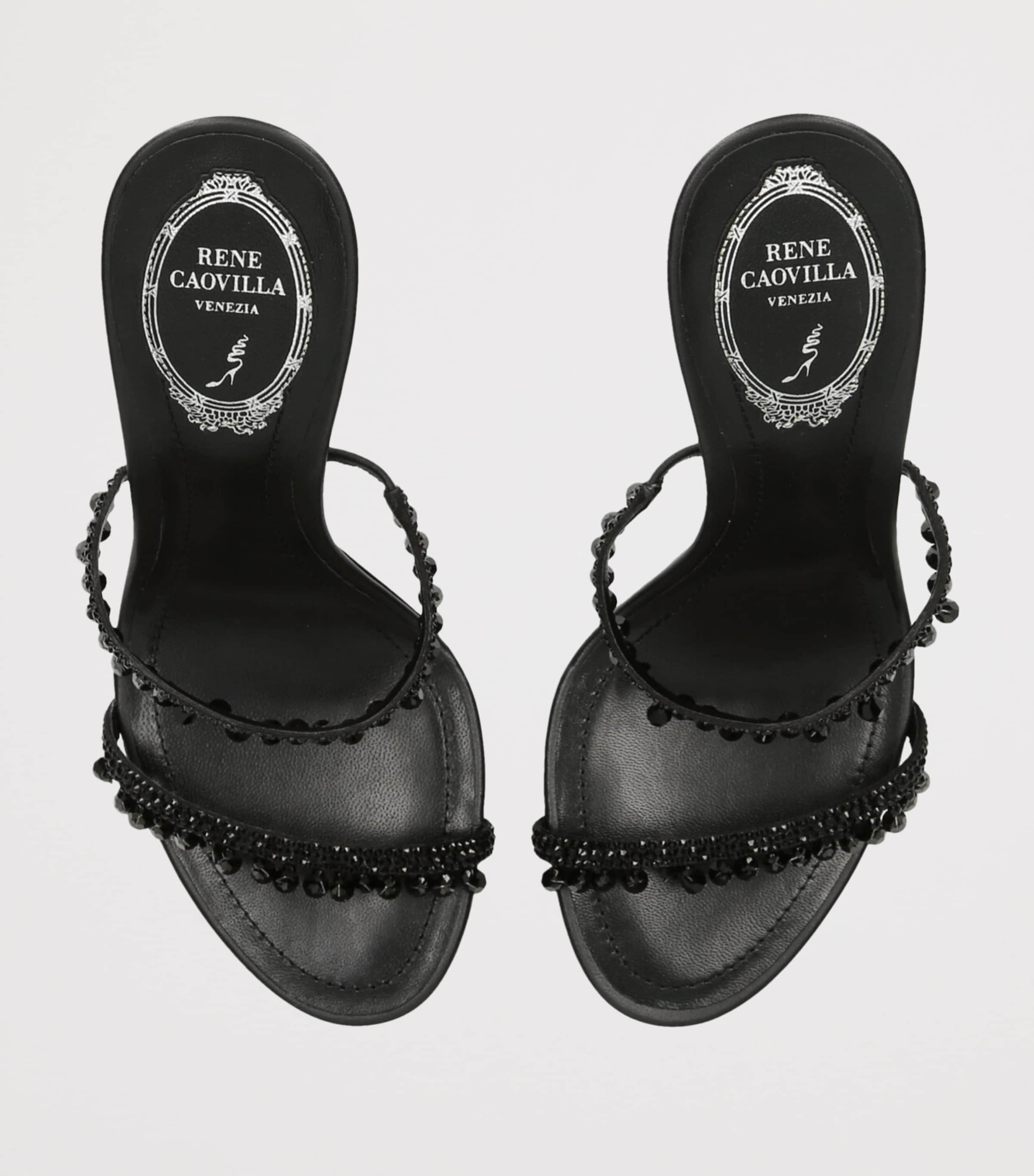 Embellished Chandelier Sandals 105 BLACK Image 4