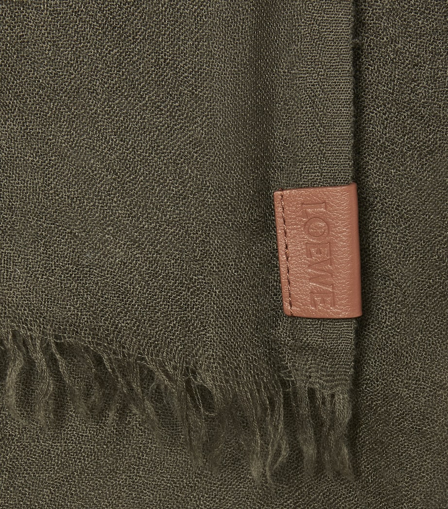 LOEWE Cashmere Logo Scarf Tea Dust Glaze Image 3