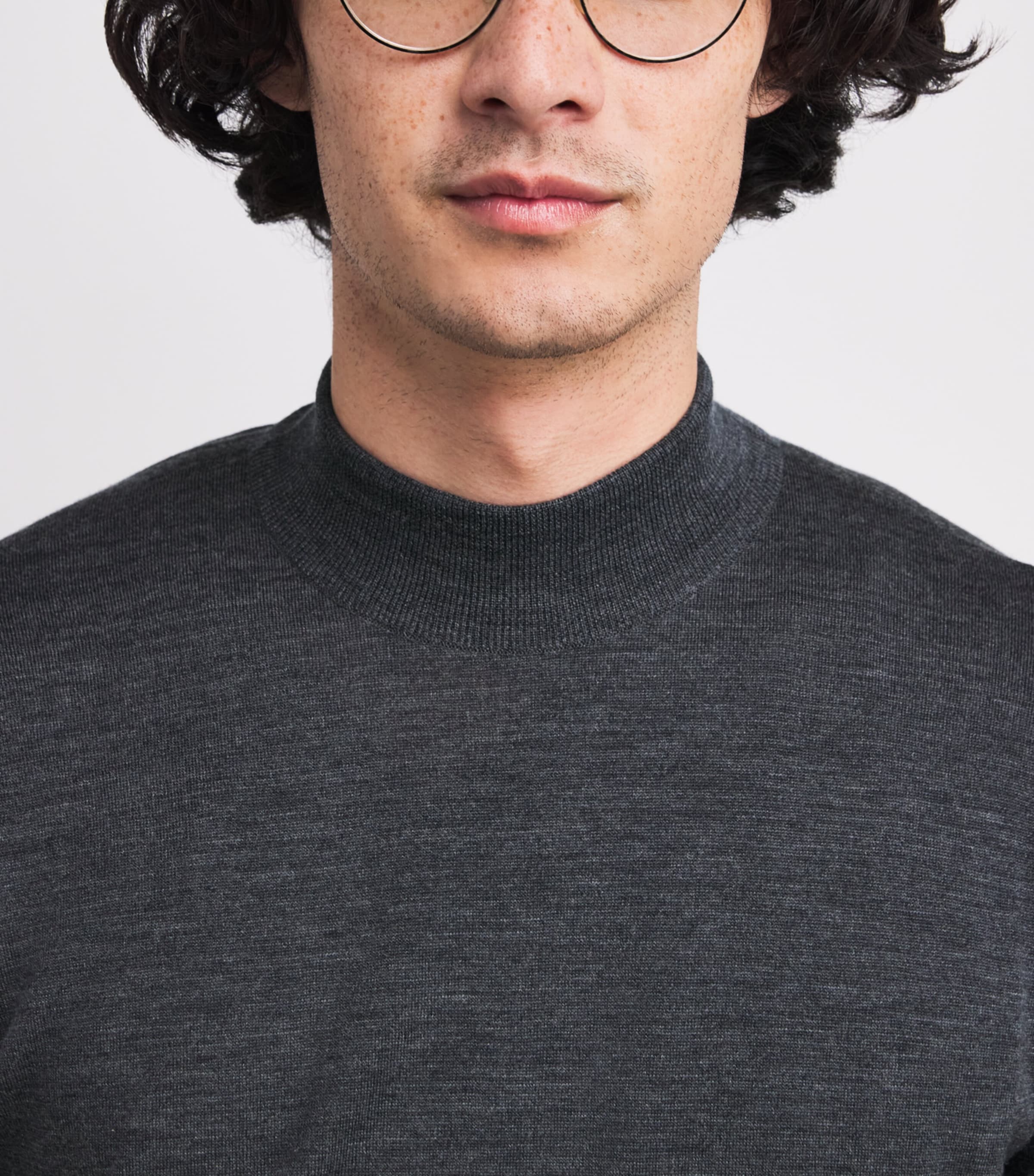 Merino Wool Harcourt Sweater CHARCOAL Image 6