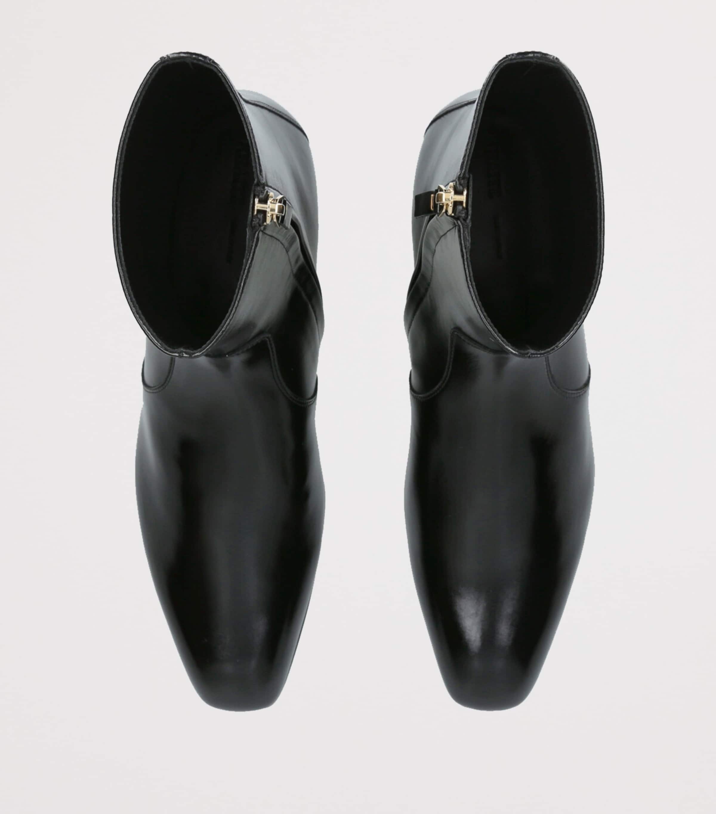 Leather Colt Ankle Boots BLACK Image 4