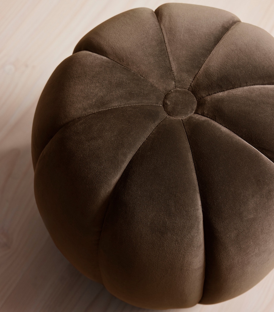 Soho Home Velvet Sofia Footstool Brown Image 2