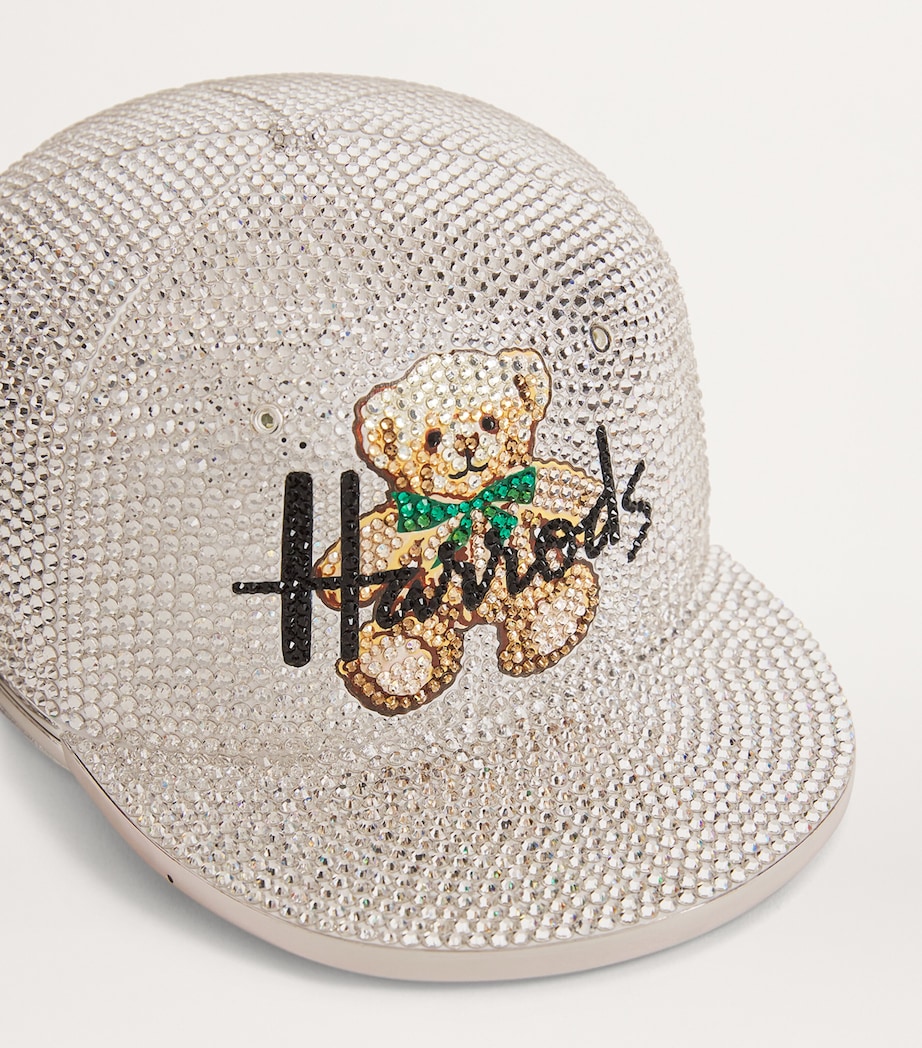 Embellished Baseball Cap Clutch Bag SILVER RHINE MULTI Image 6