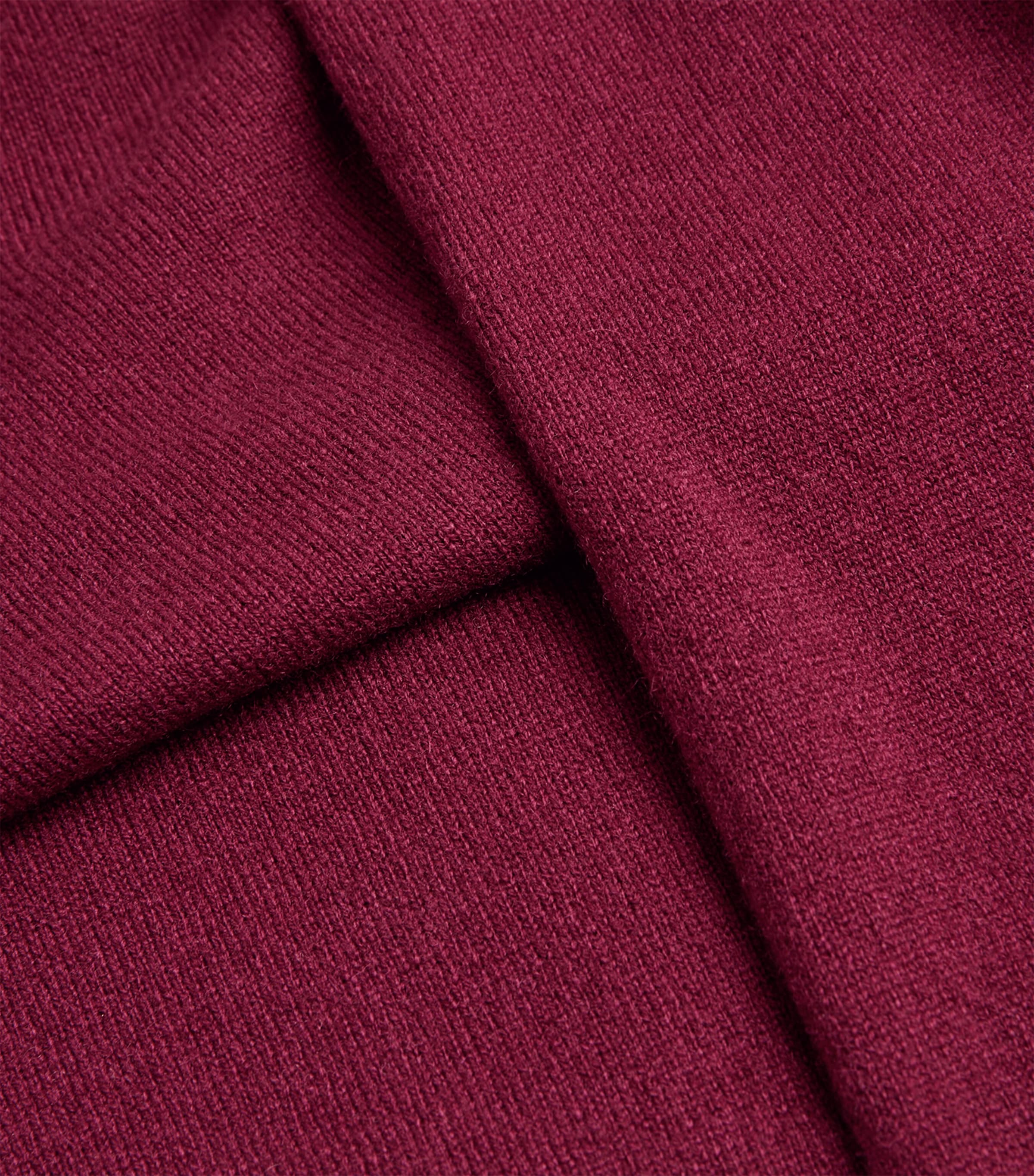Cashmere V-Neck Sweater BURGUNDY Image 5