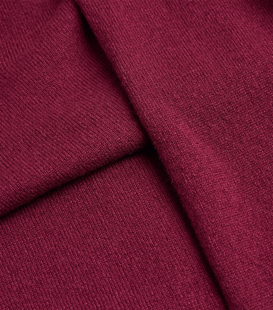 Cashmere V-Neck Sweater BURGUNDY Image 5