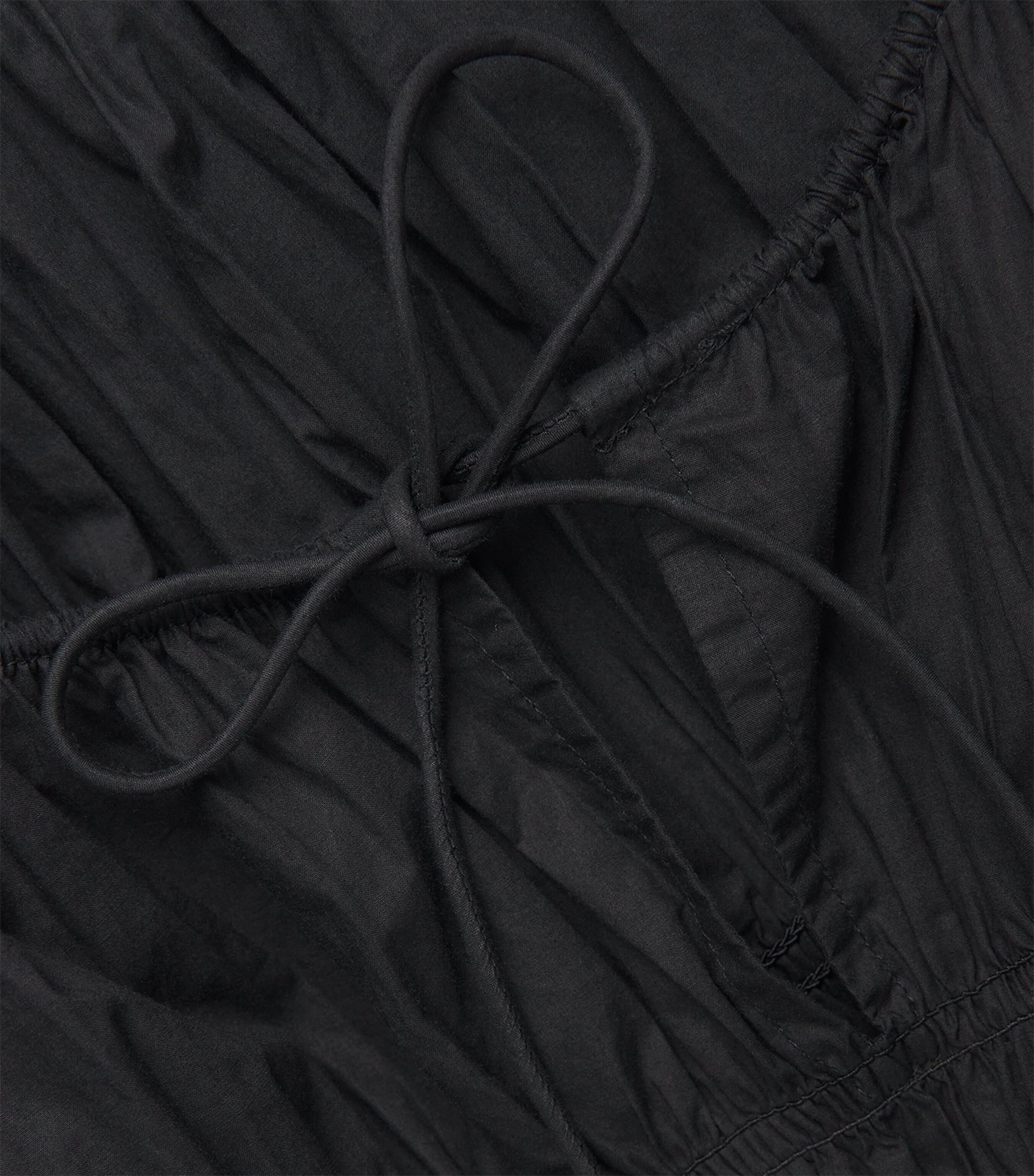 Organic Cotton Quinn Midi Dress BLACK Image 5