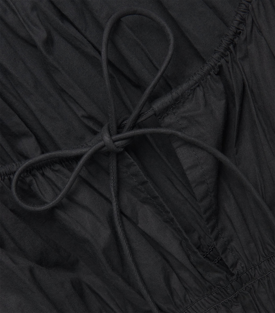 Organic Cotton Quinn Midi Dress BLACK Image 5