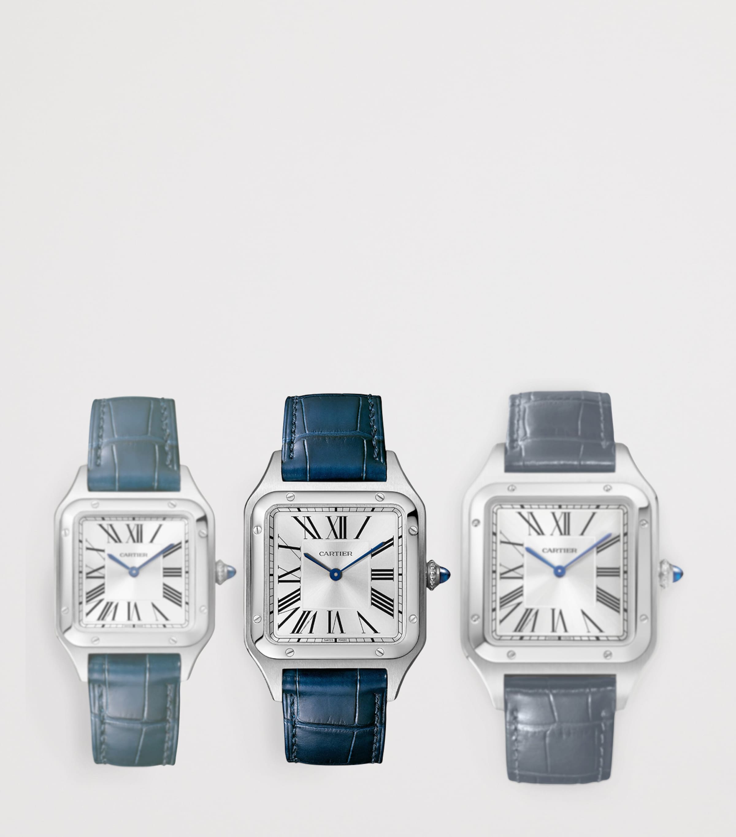 Large Stainless Steel Santos-Dumont Watch 31.4mm STEEL Image 5