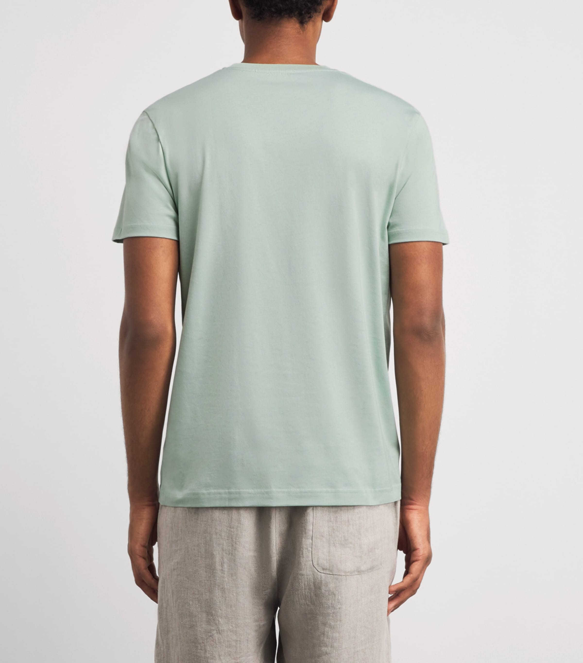 Sunspel Mens Supima Cotton Riviera T-Shirt Gnjb Laurel Image 5