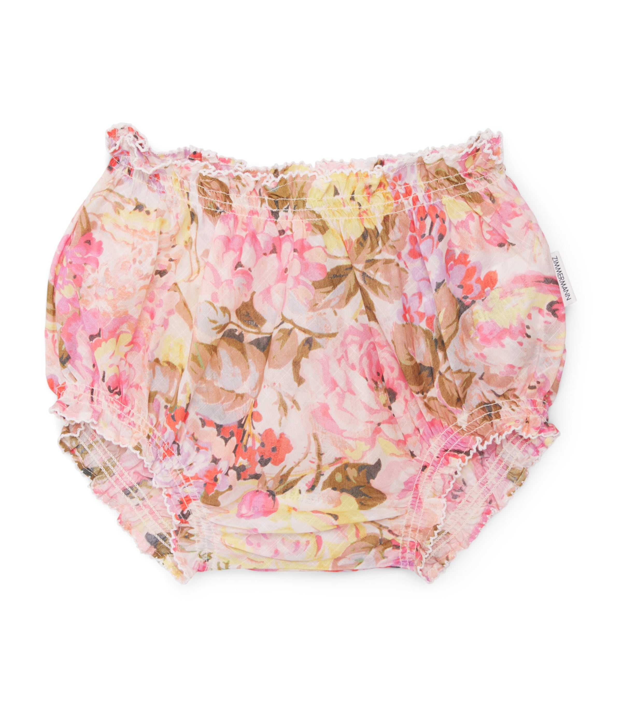 Zimmermann Kids Cotton Solstice Bloomers (2 Years) Pnk Watercolour Flrl Image 1