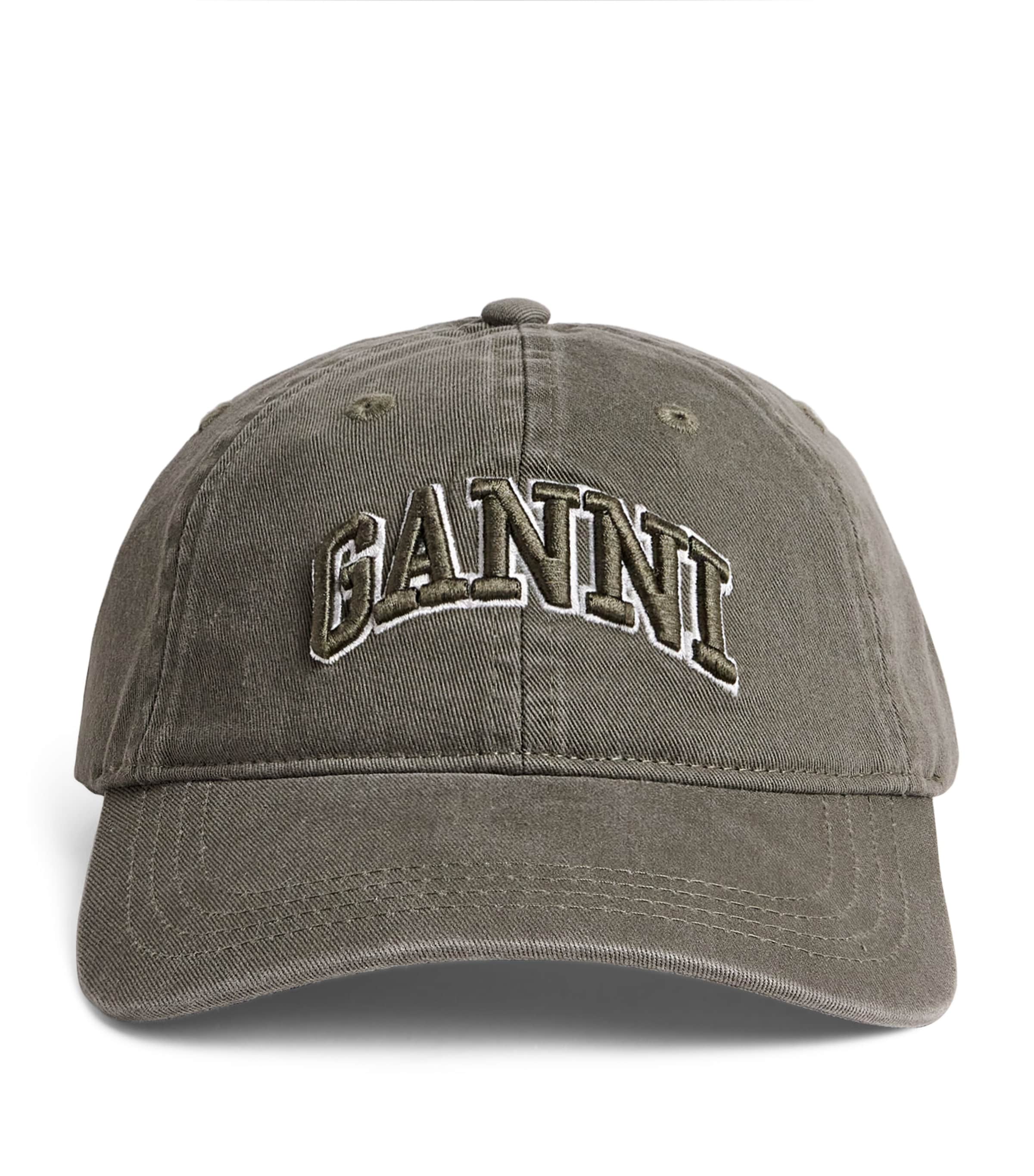 GANNI Organic Canvas Baseball Cap Kalamata Image 1
