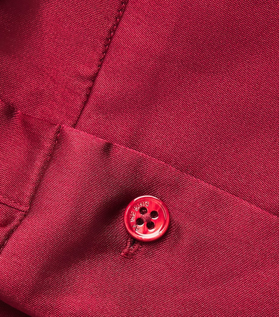 Silk-Blend Amanda Shirt BURGUNDY Image 5