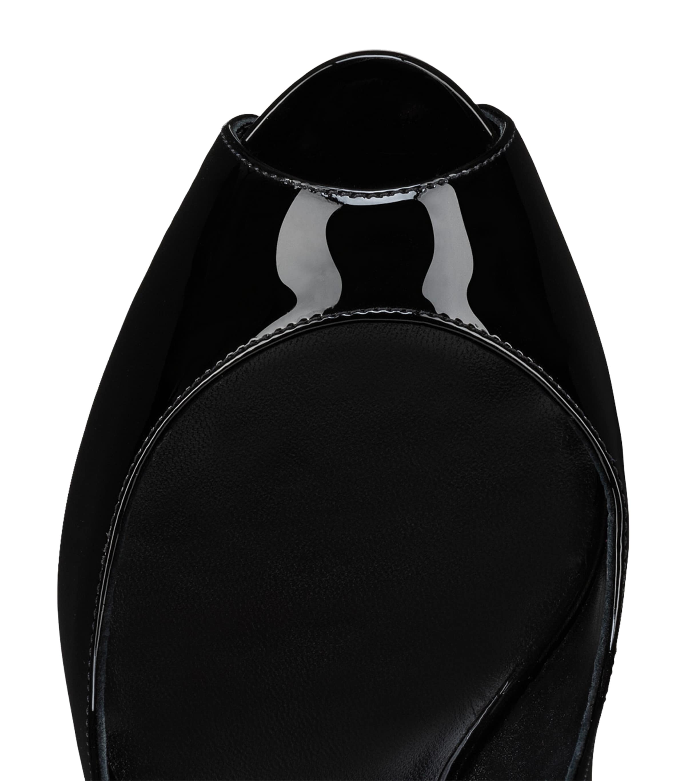 Hot Chick Alta Patent Leather Peep Toe Pumps 120 B439 Image 4