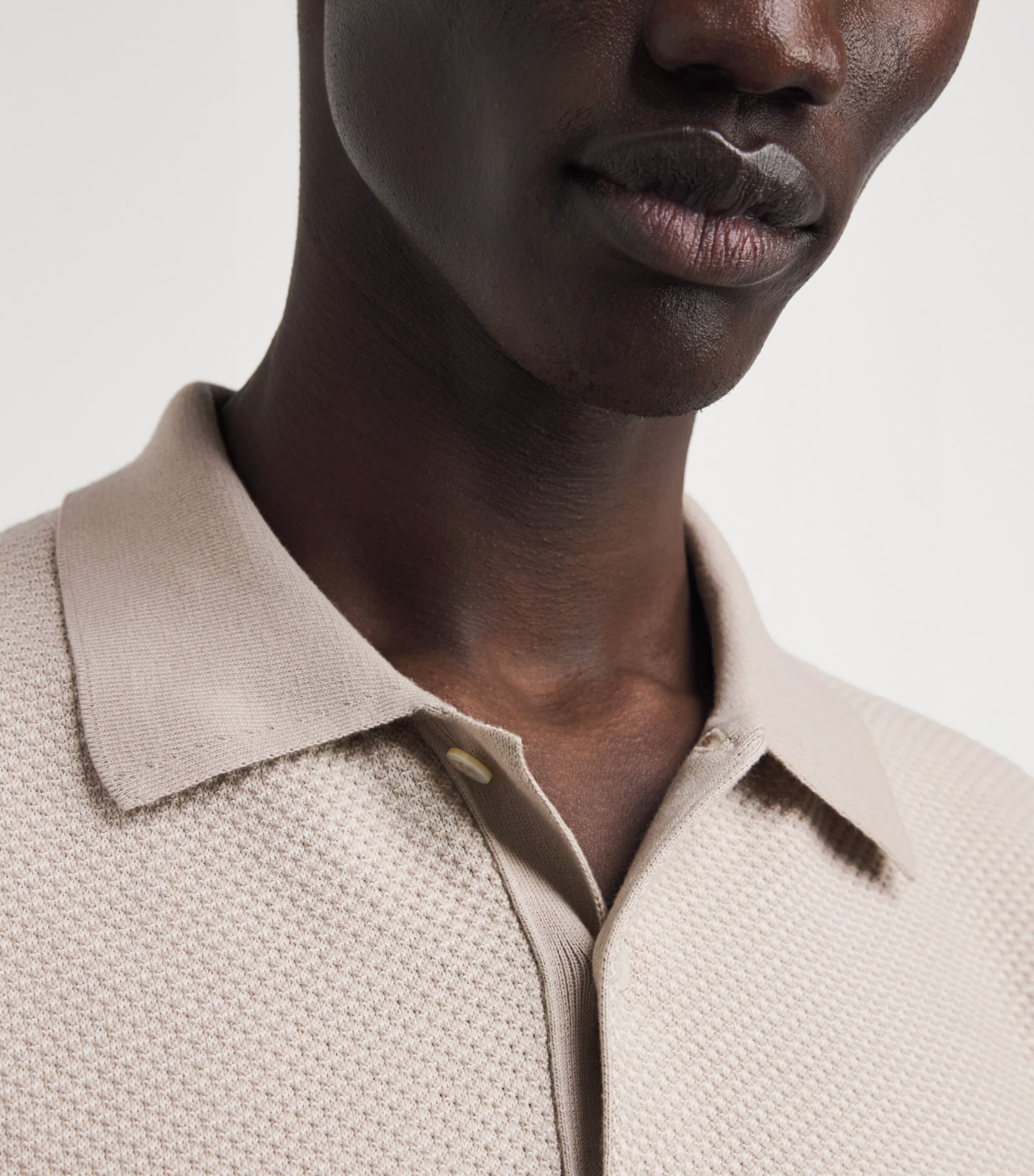 Cotton Knitted Polo Shirt 701 Image 6