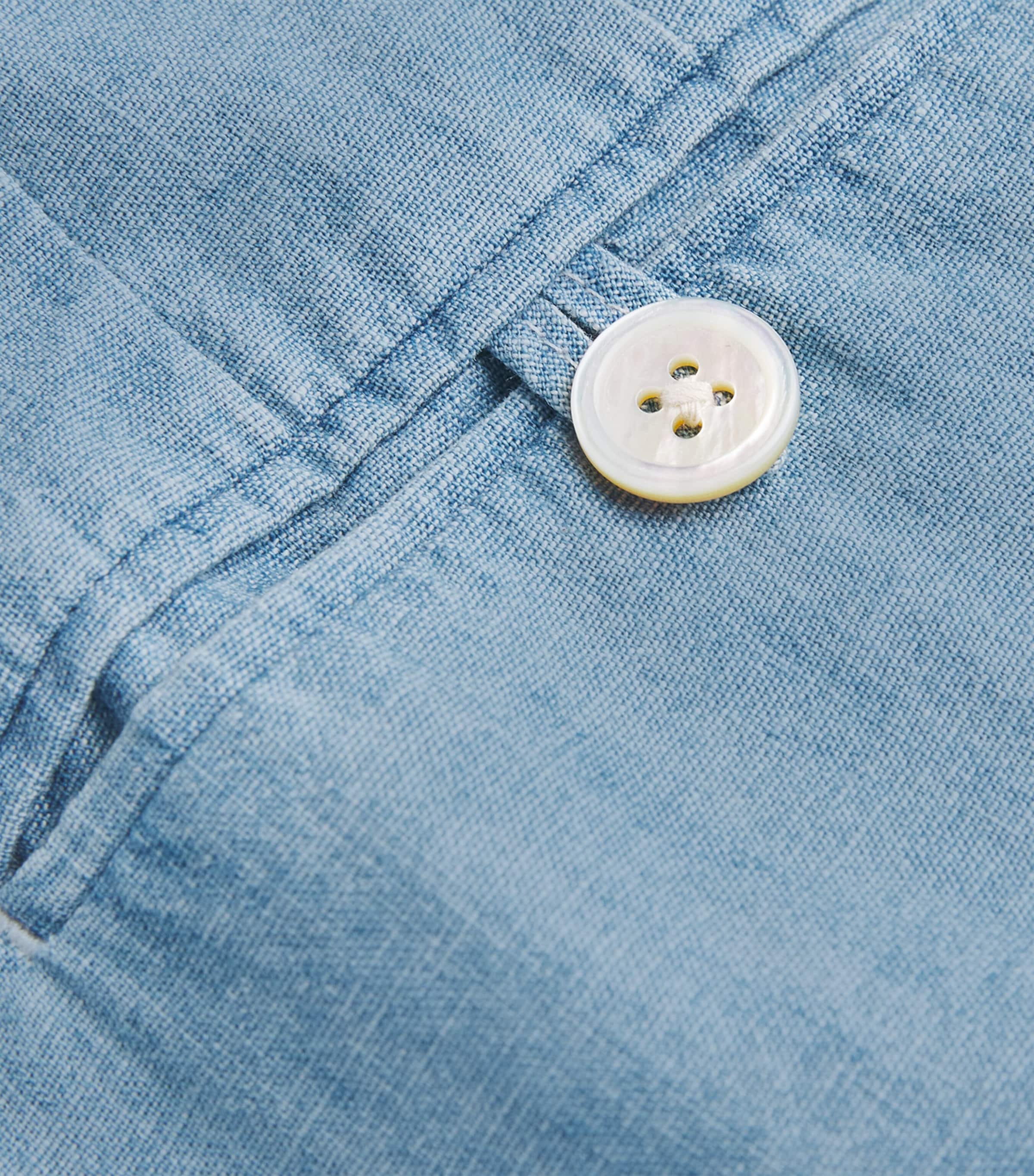 Cotton Wide-Leg Trousers CHMBRY BLU Image 5