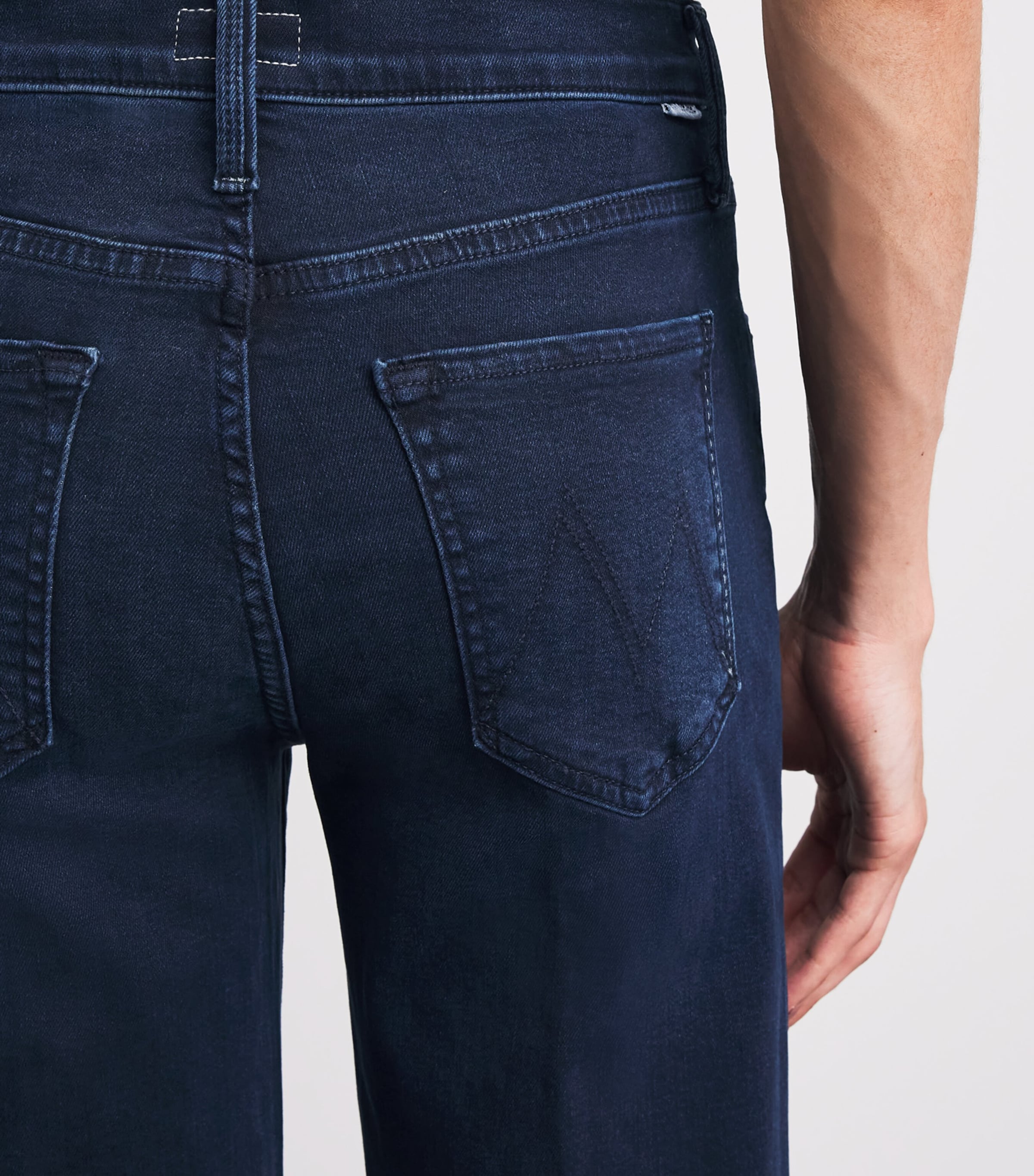 MOTHER Womens The Rambler Zip Ankle Jeans Chip On My Shoulder Image 3