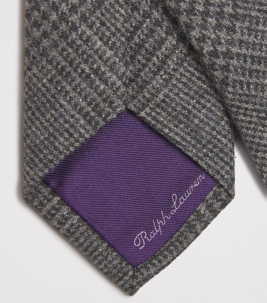 Cashmere-Silk Check Tie MED GRY MU Image 4
