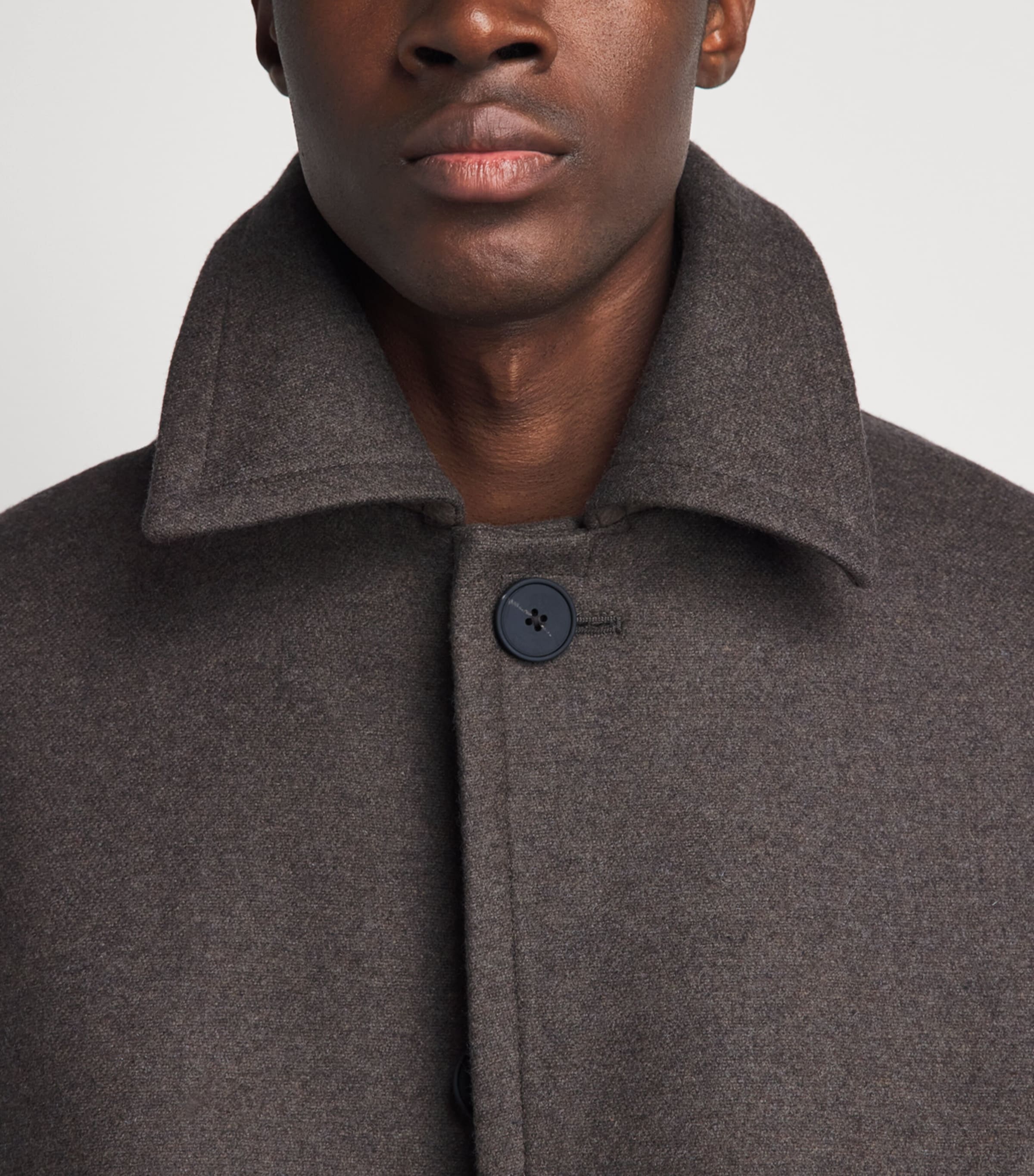 A.P.C. Mens Wool-Blend Auster Overcoat Pca Marron Chine Image 3
