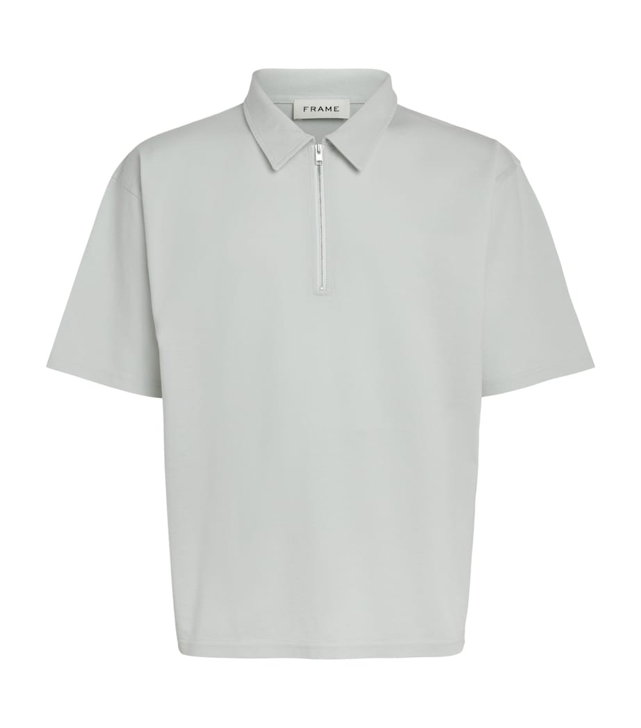 FRAME Mens Cotton Piqué Polo Shirt Palb Image 1