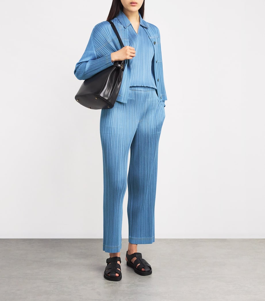 Pleated Cotton Denim Trousers 70 Image 2