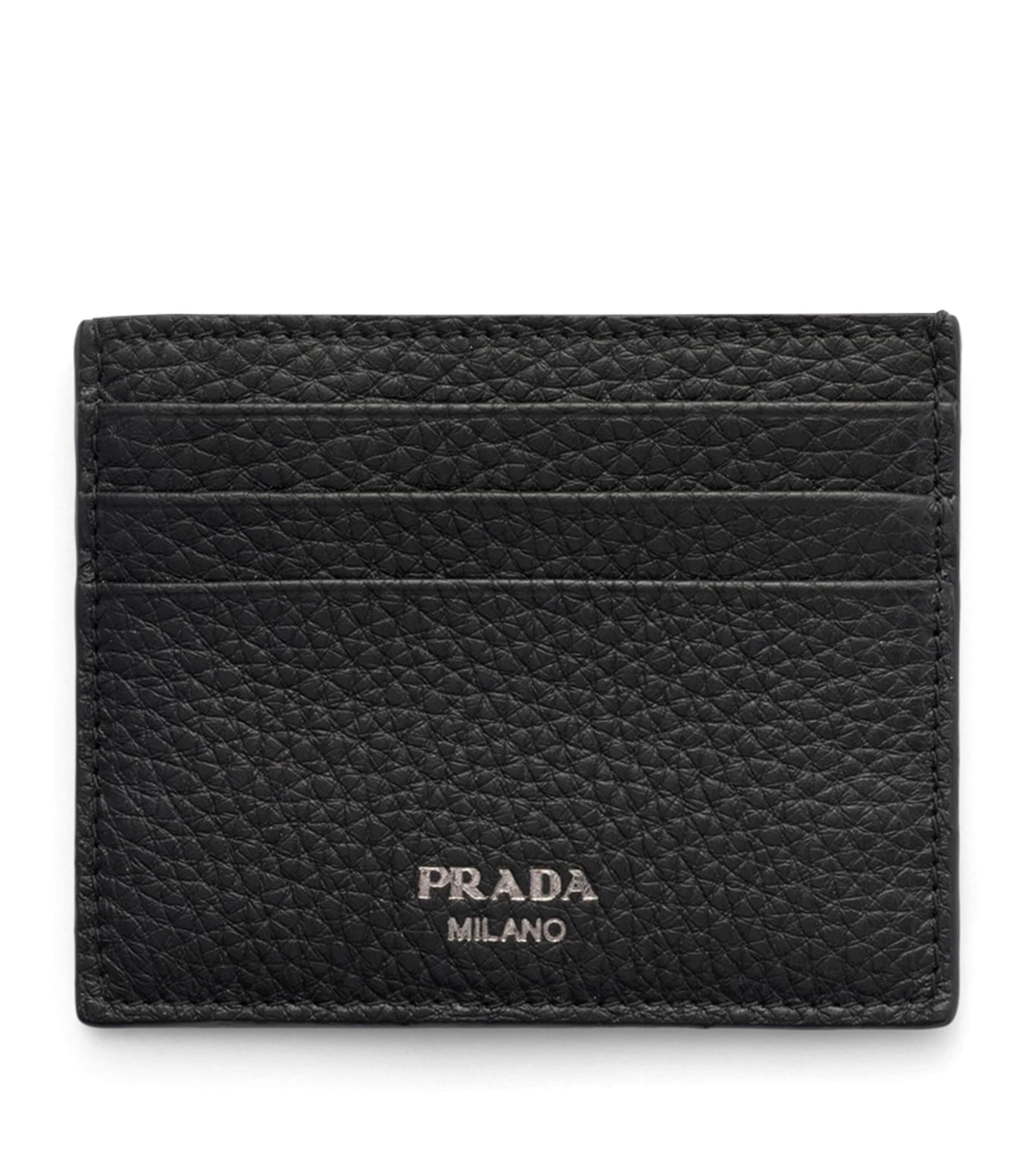 Prada Leather Card Holder Black Image 1