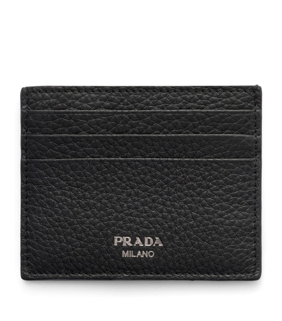 Prada Leather Card Holder Black Image 1