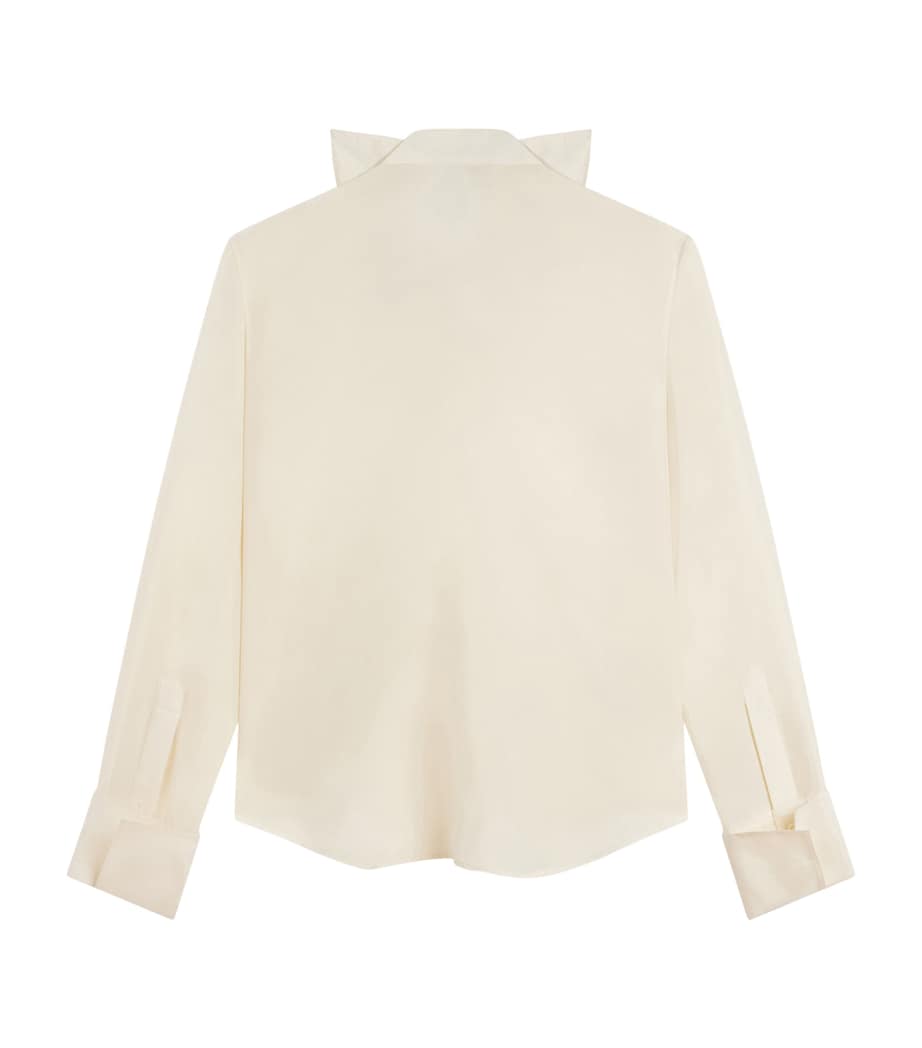 Givenchy Womens Silk Reverse-Collar Shirt Image 5